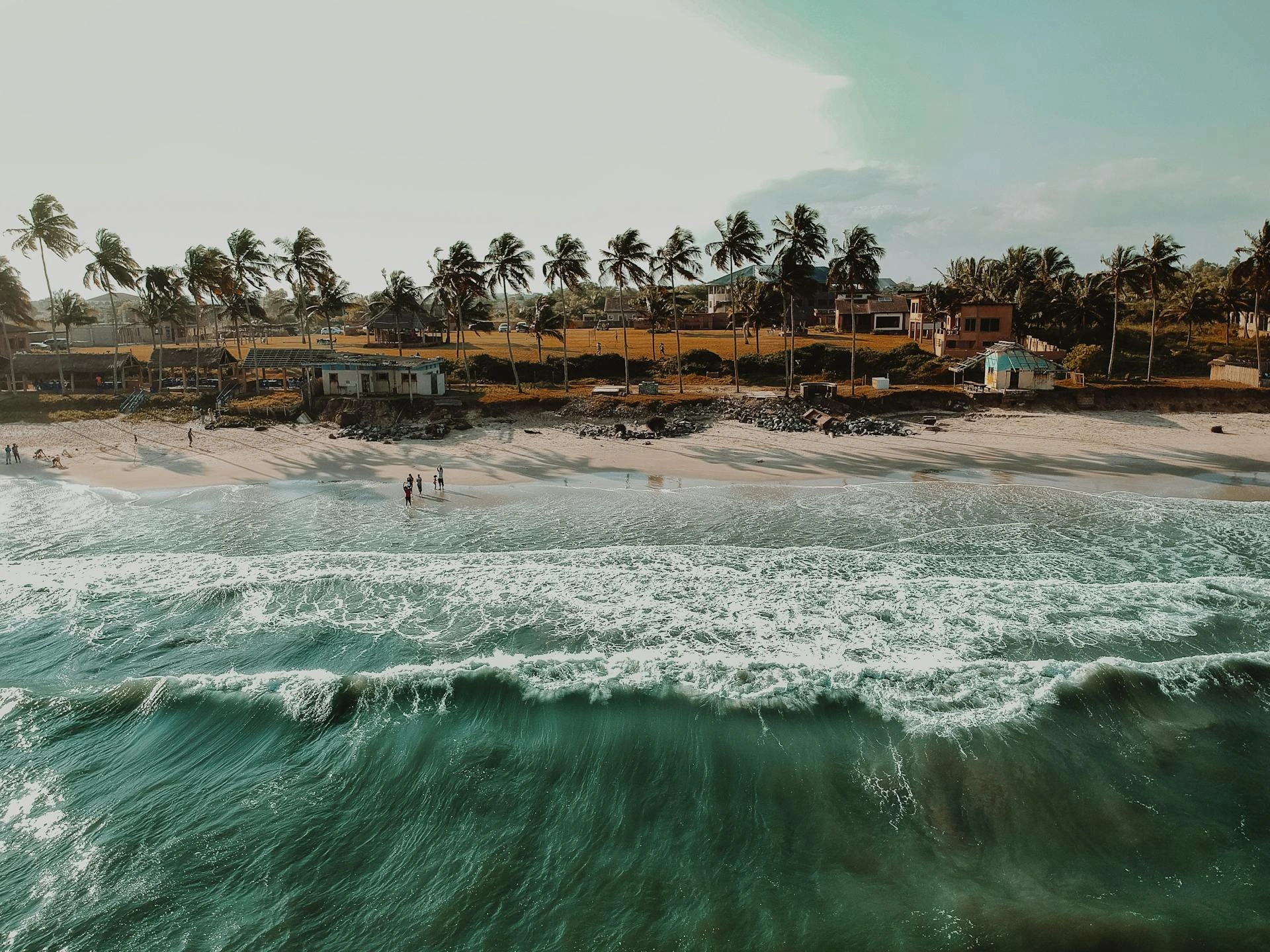 Vy över havet i Ghana