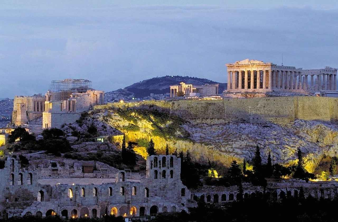 Akropolis med Parthenon i Aten, Grekland