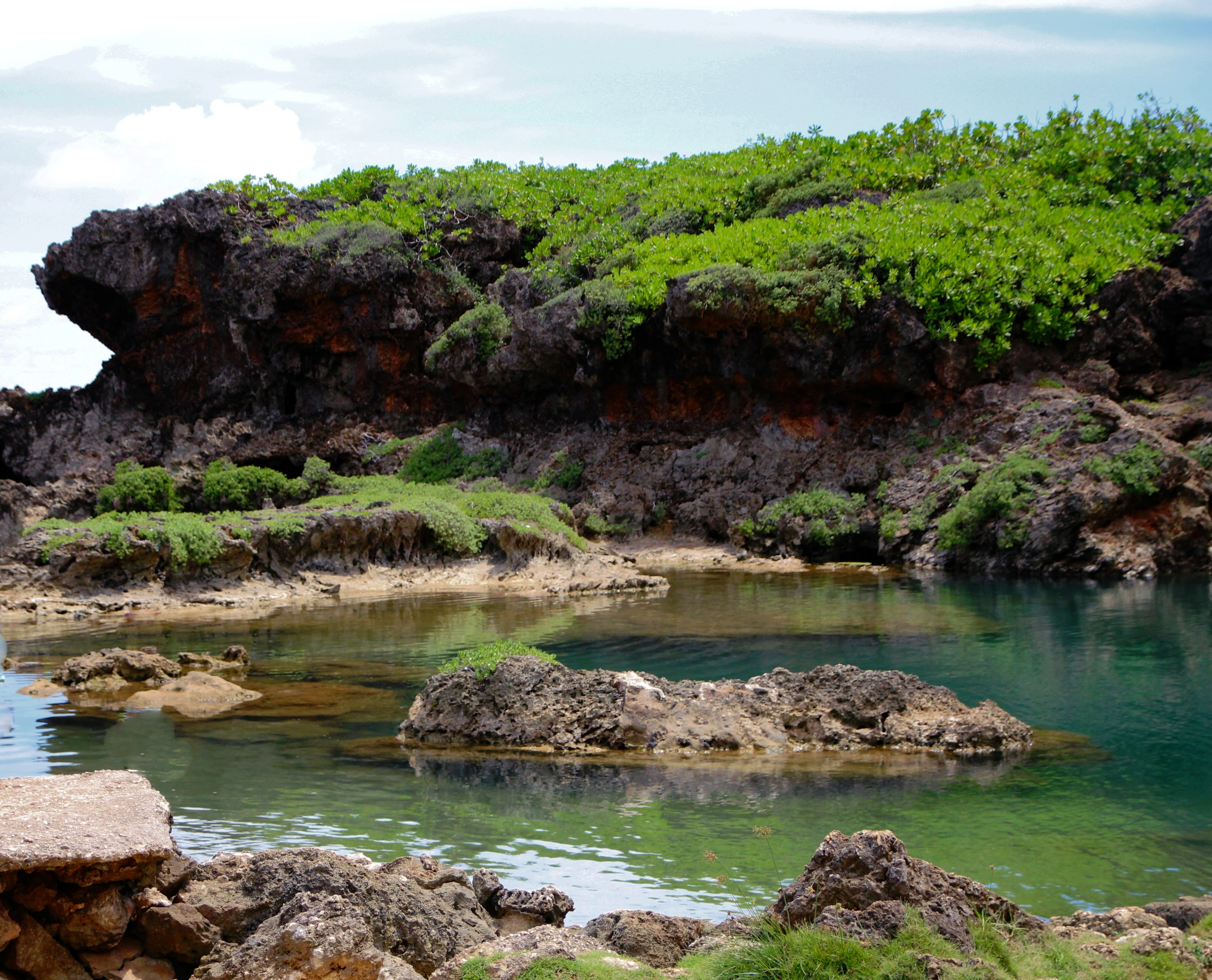 Inarajan lagun med klippor, Guam