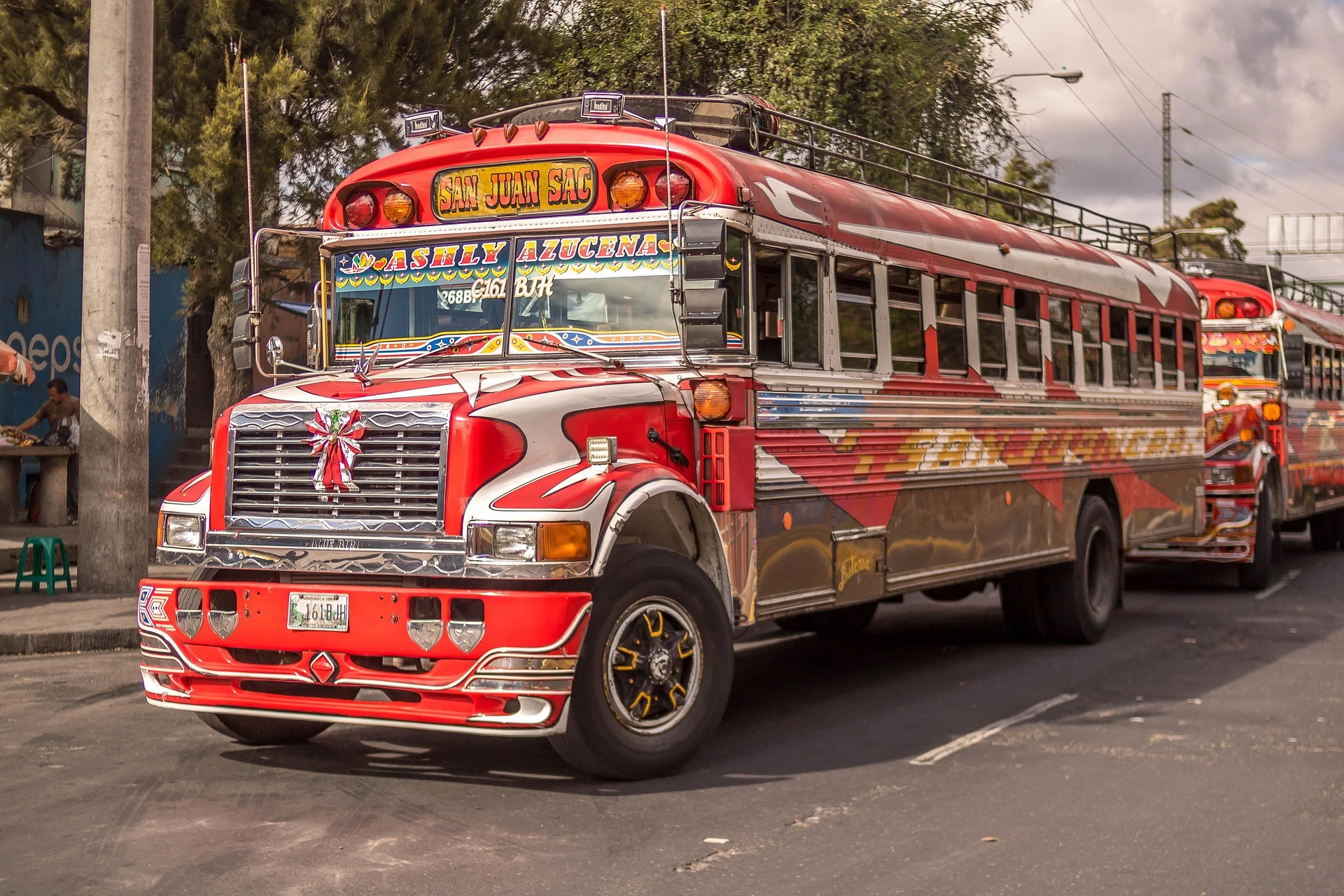 Transport på motorväg i Guatemala
