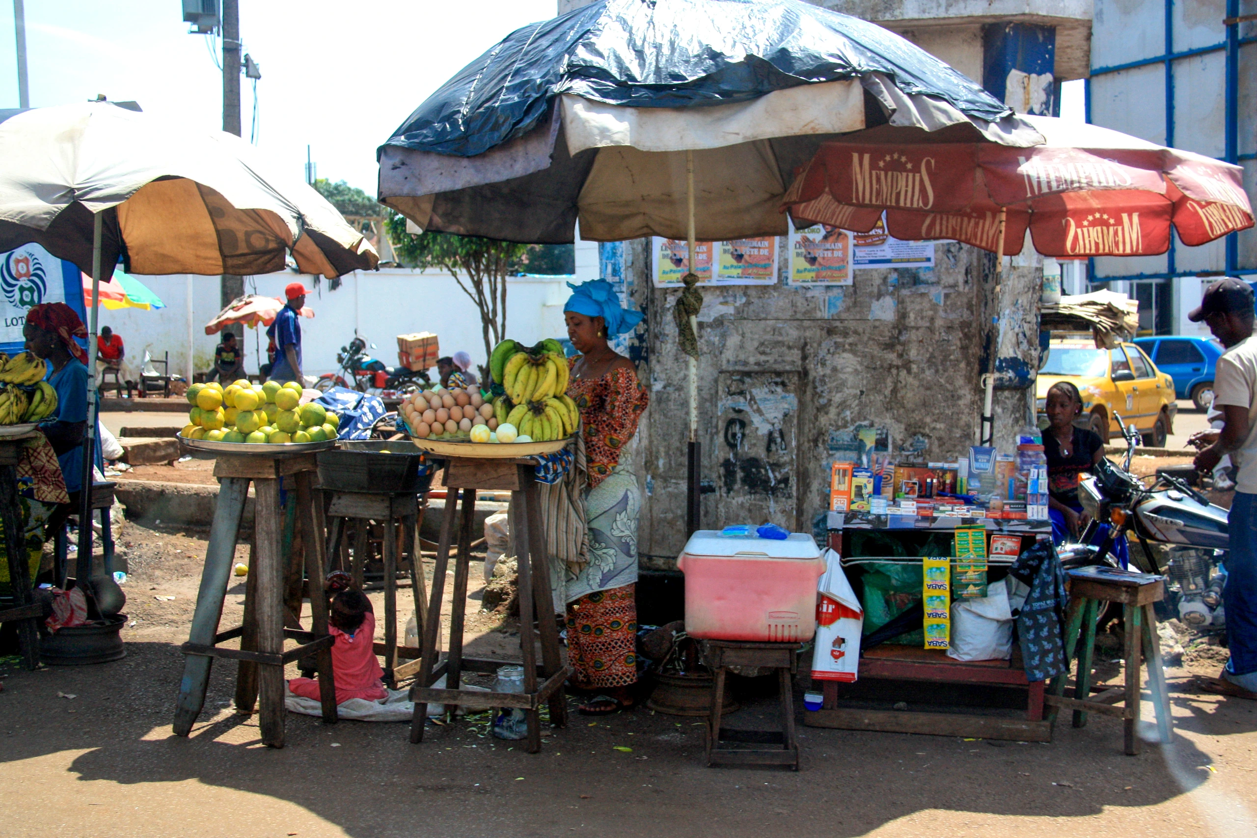 Marknad i Conakry, Guinea