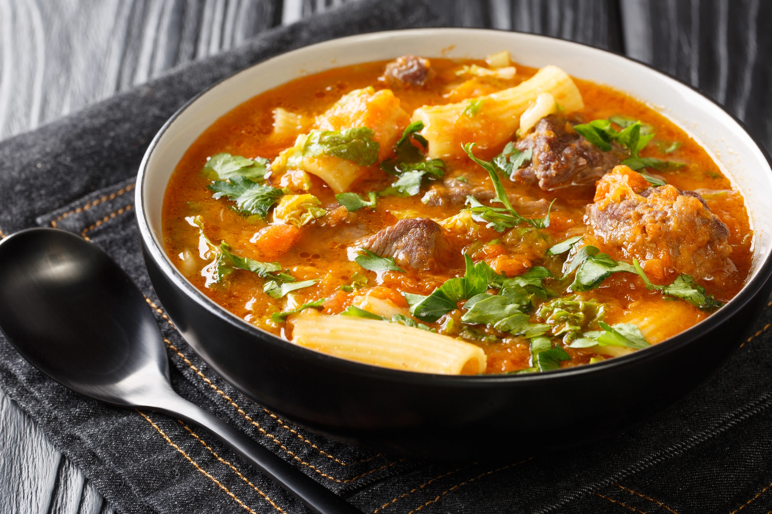 Soup Joumou med nötkött och pumpa, Haiti