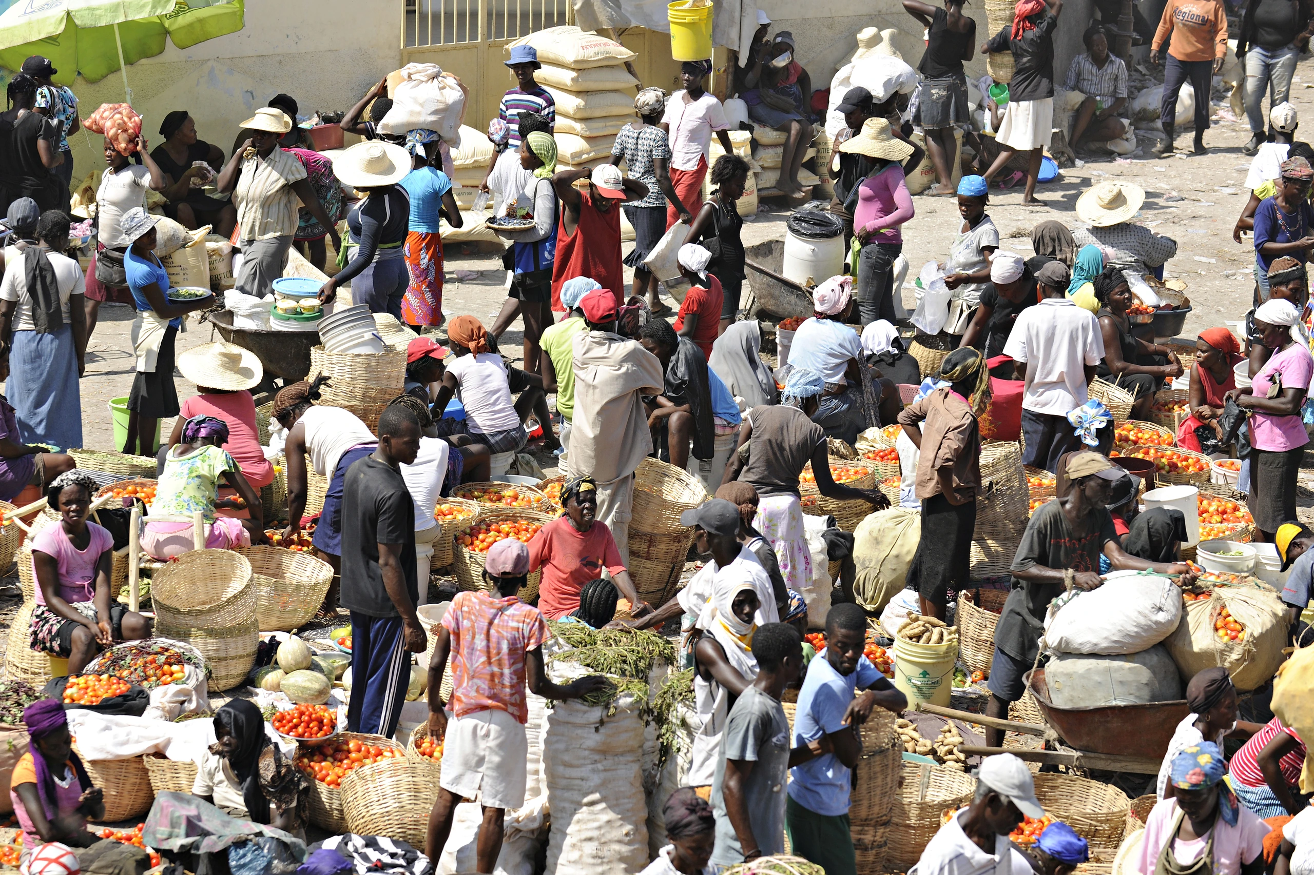 Utomhusmarknad i Haiti