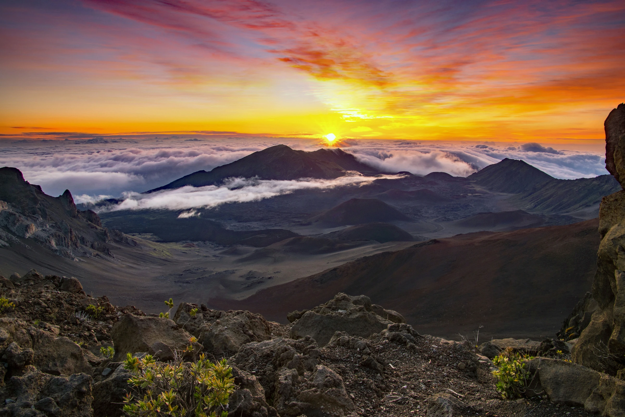 Soluppgång på Haleakalā, Maui, Hawaii