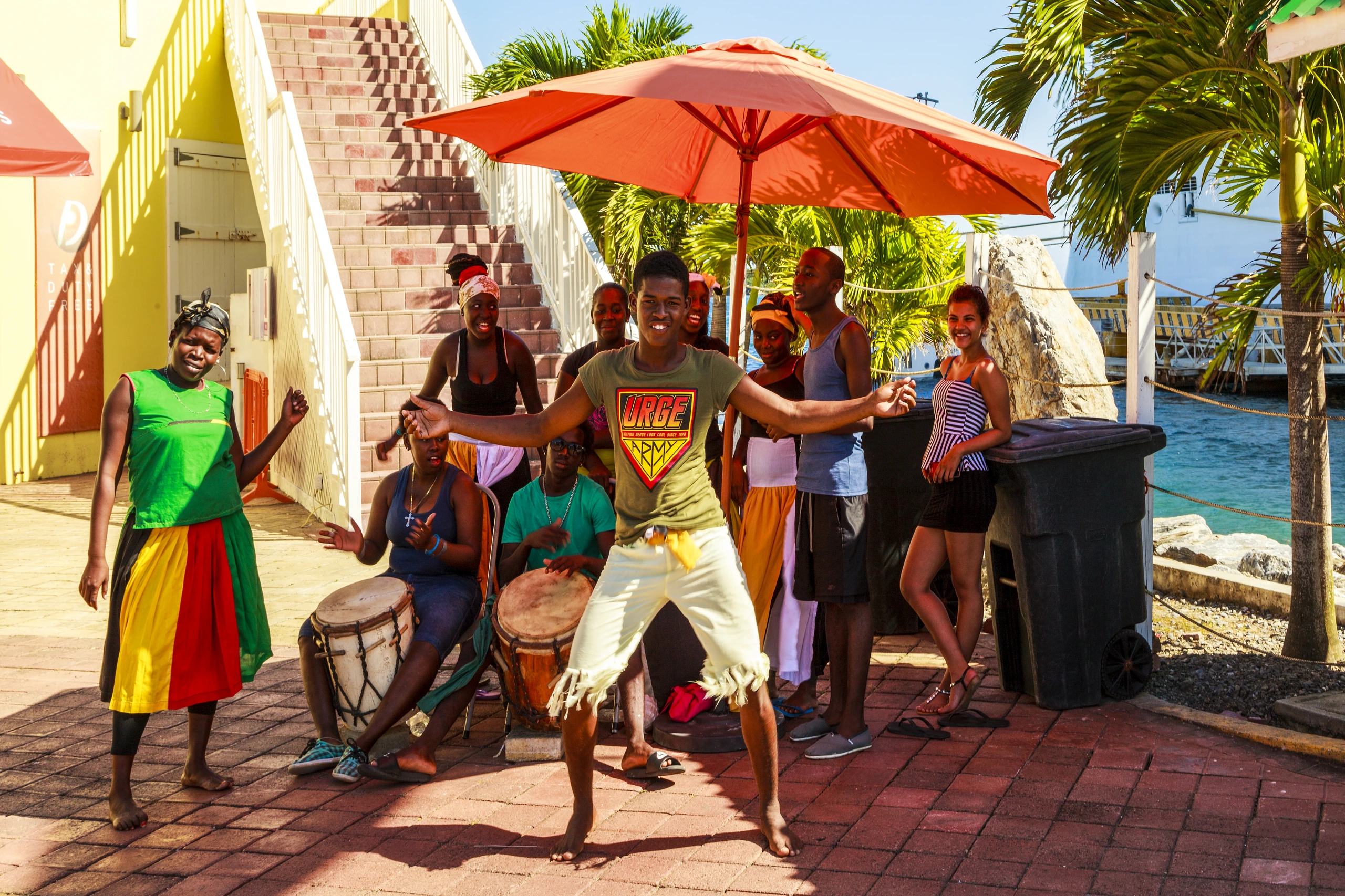 Välkomstfest i Coxen Hole, Roatan, Honduras