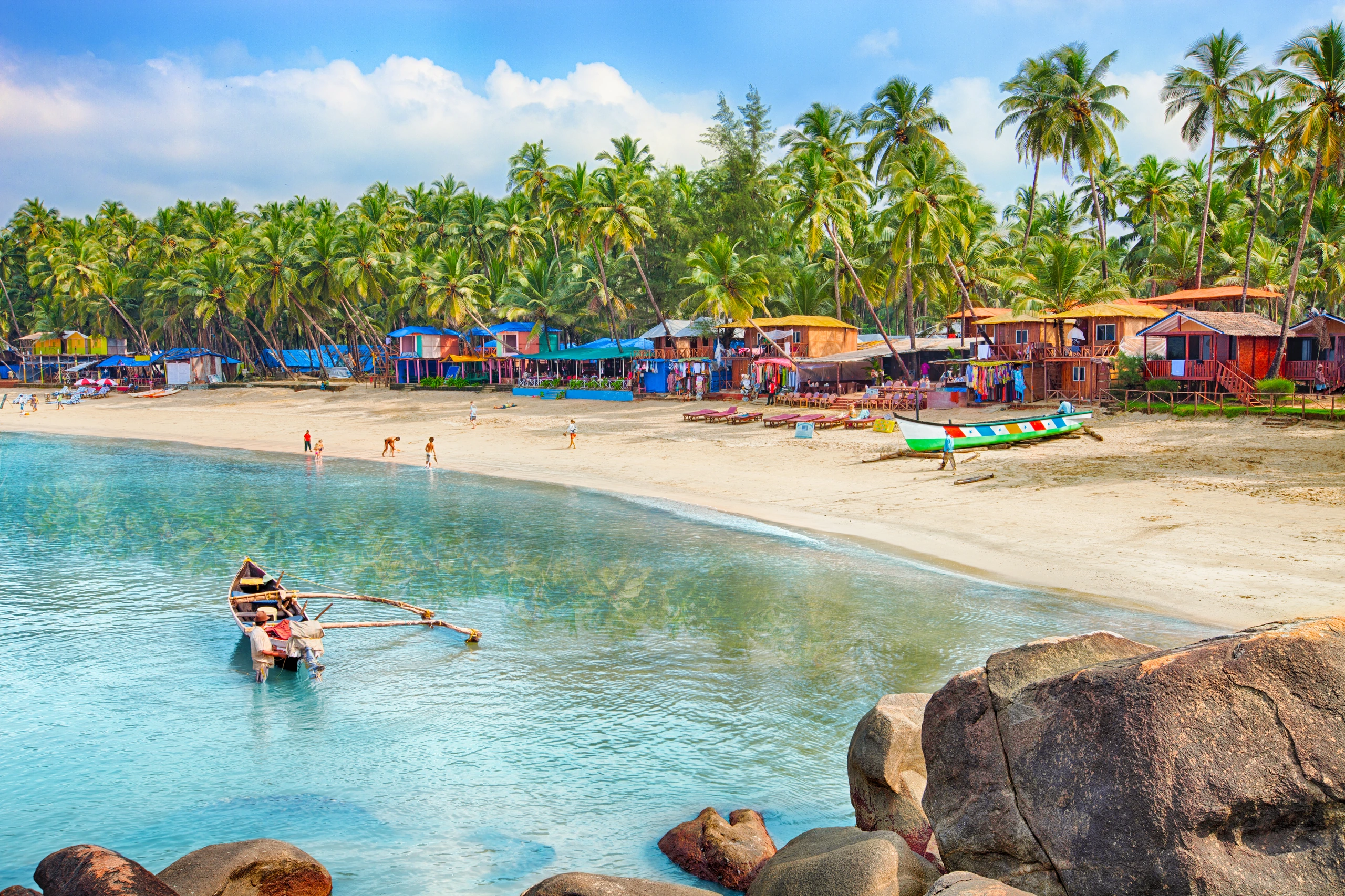 Palolem beach i Goa, Indien