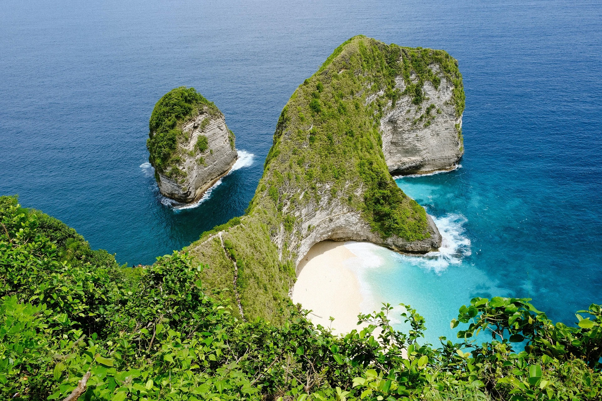 Kelingking Beach på Bali, Indonesien