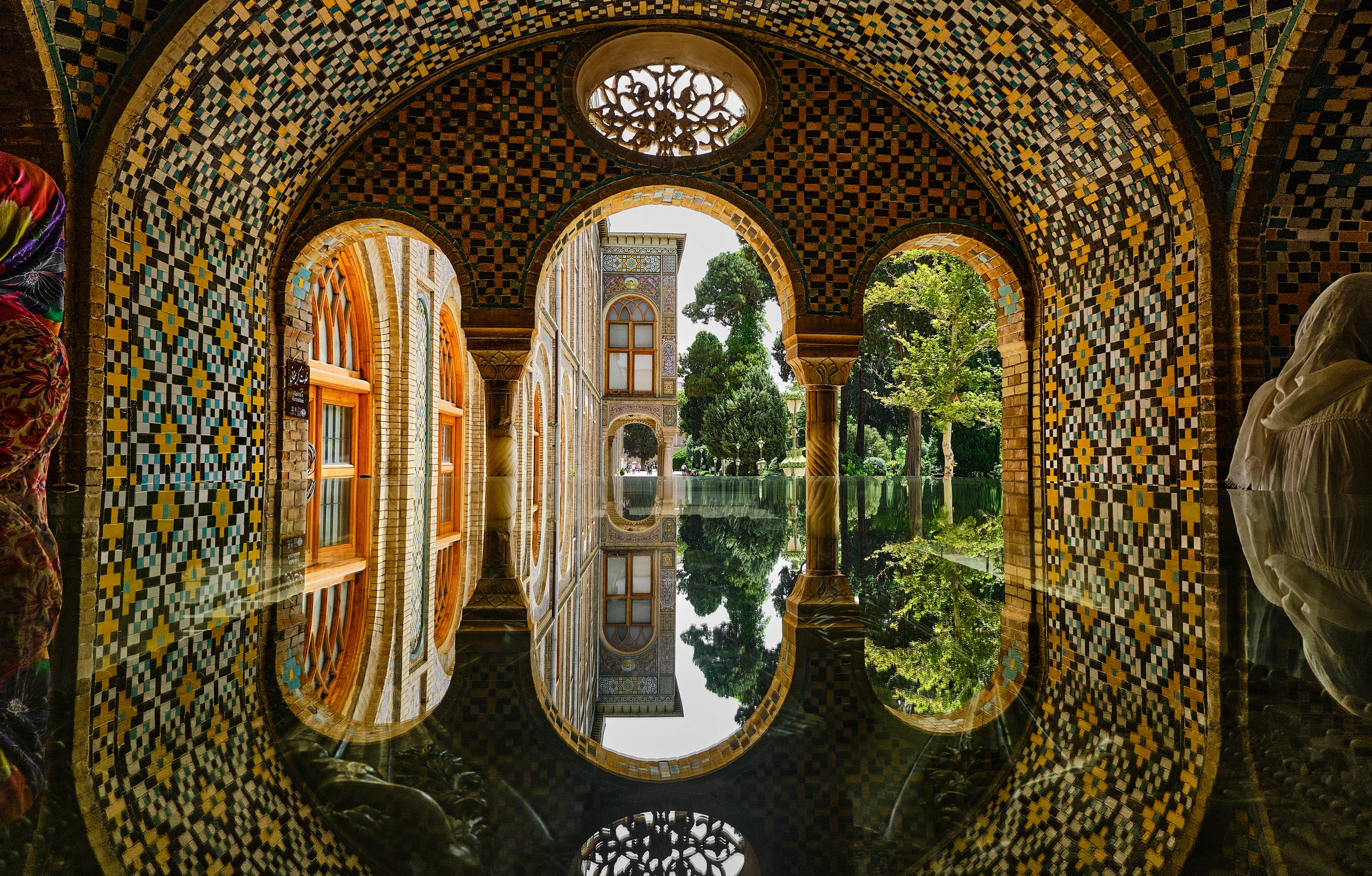 Detaljer från Golestan-palatset, Iran