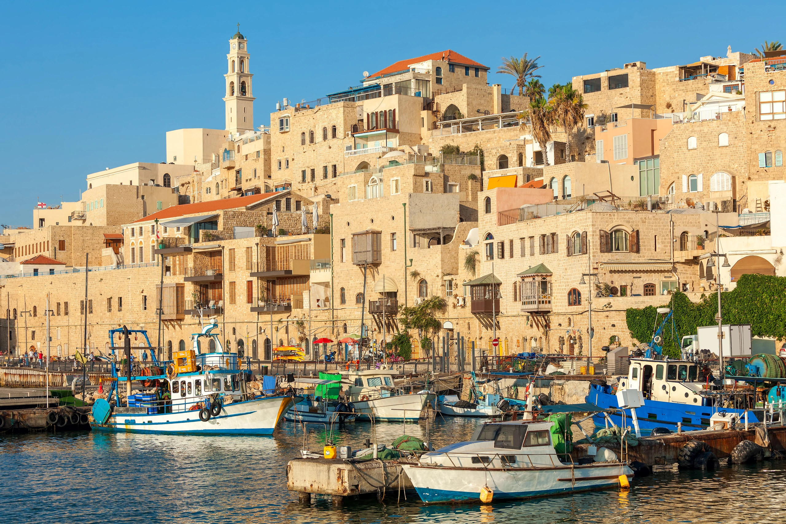 Vy över gamla Jaffa, Israel
