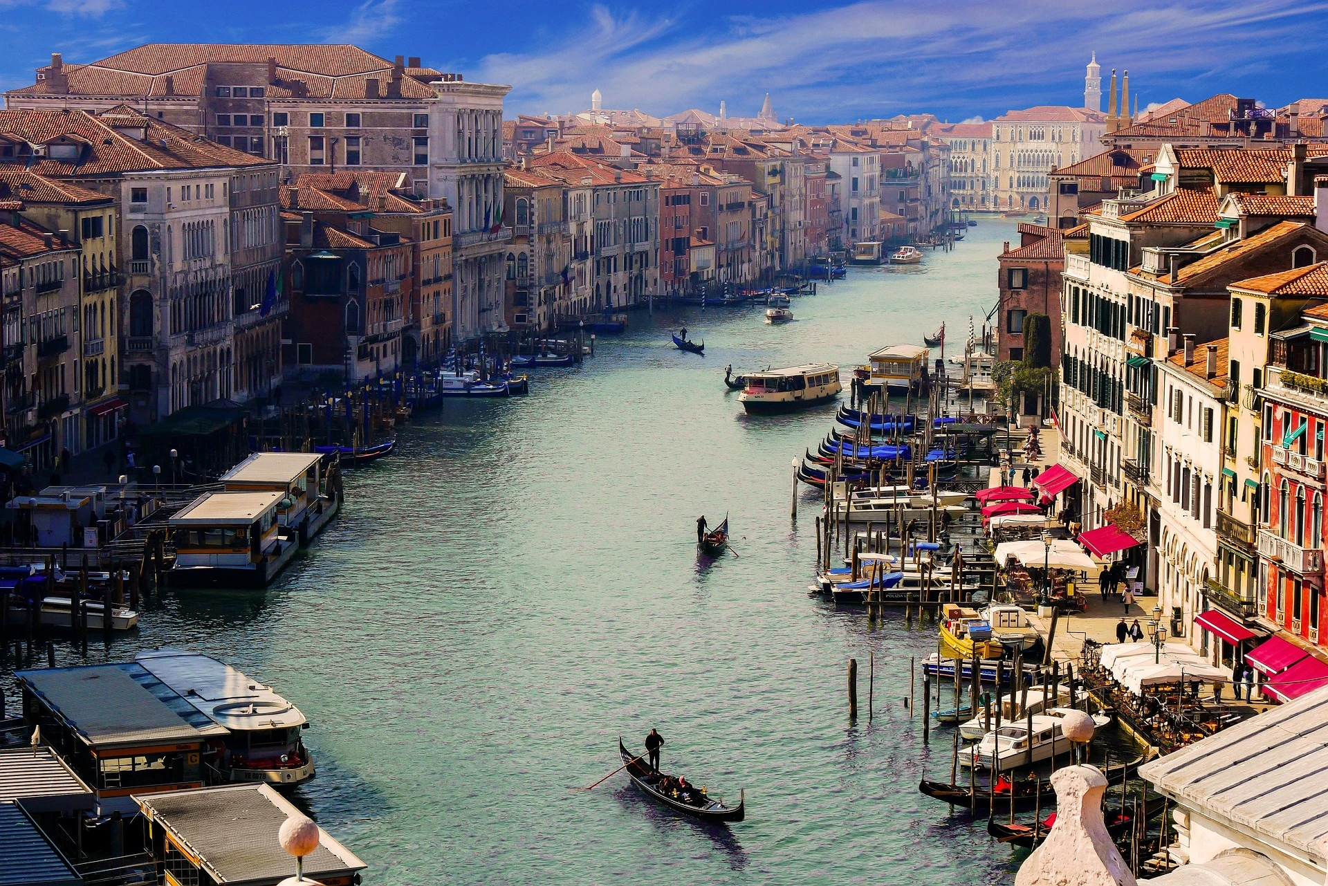 Gondol på Canal Grande, Venedig, Italien