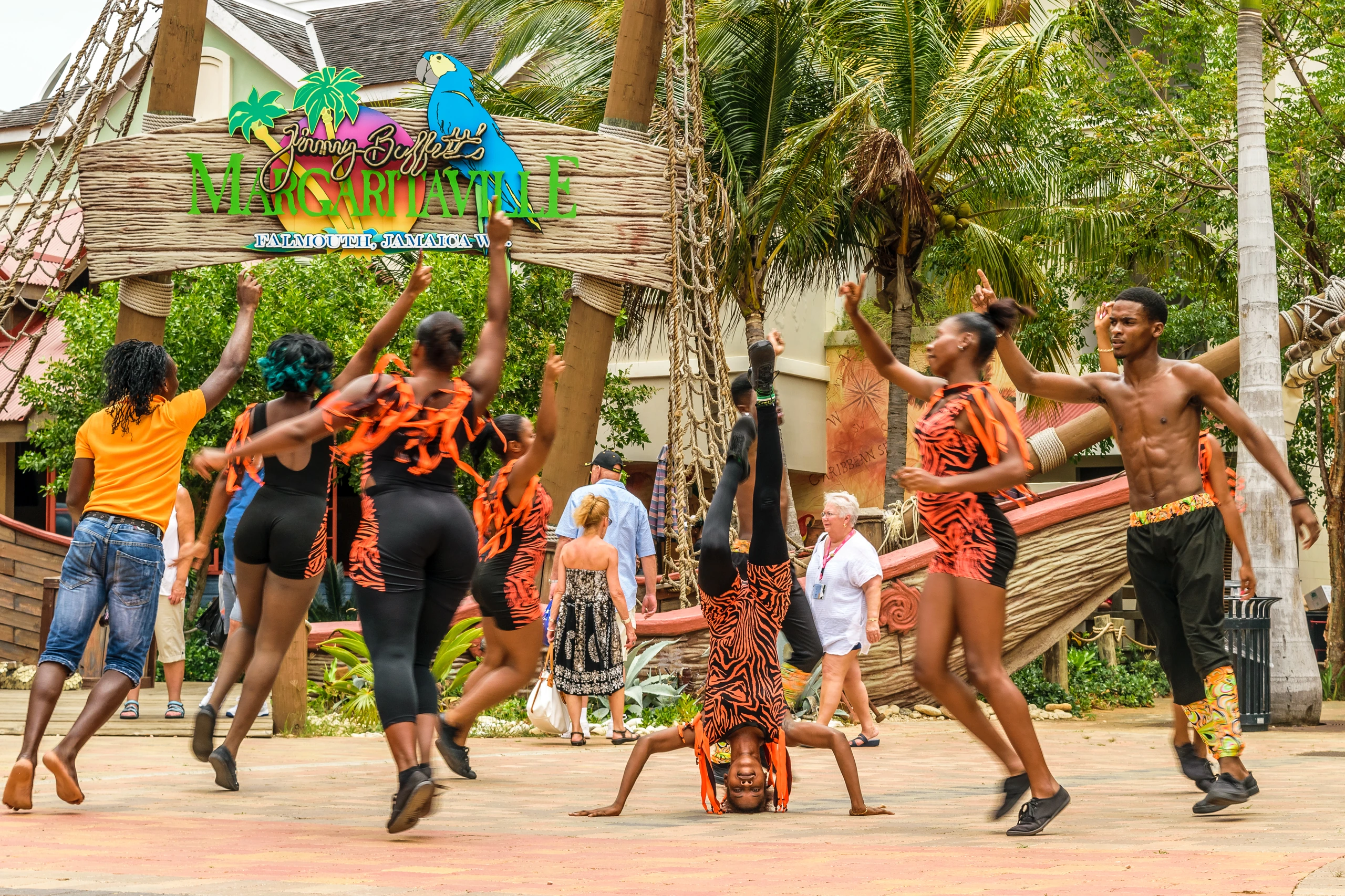 Dansare på Margaritaville, Falmouth, Jamaica