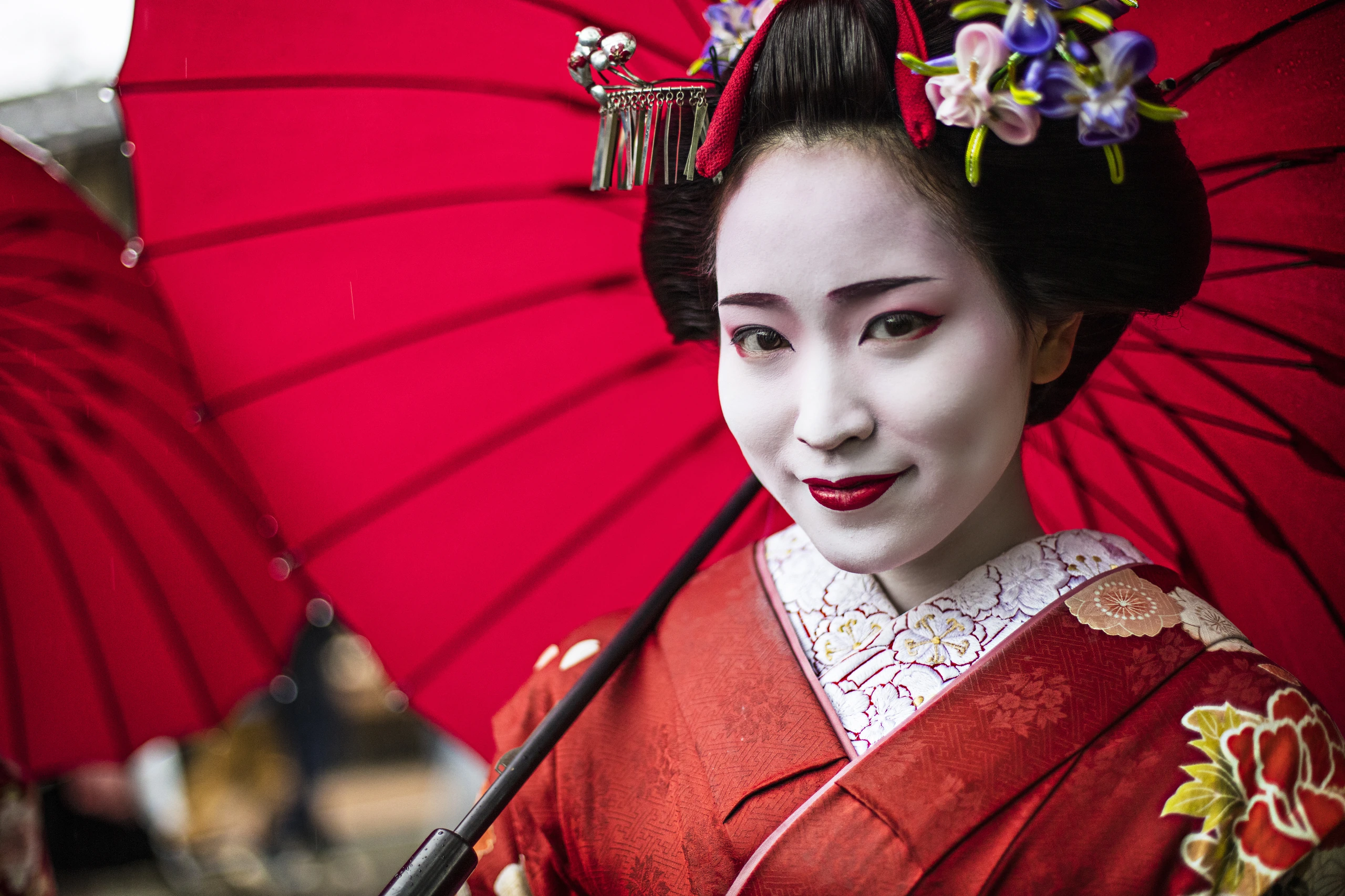 Maiko i Kyotos gator, Japan