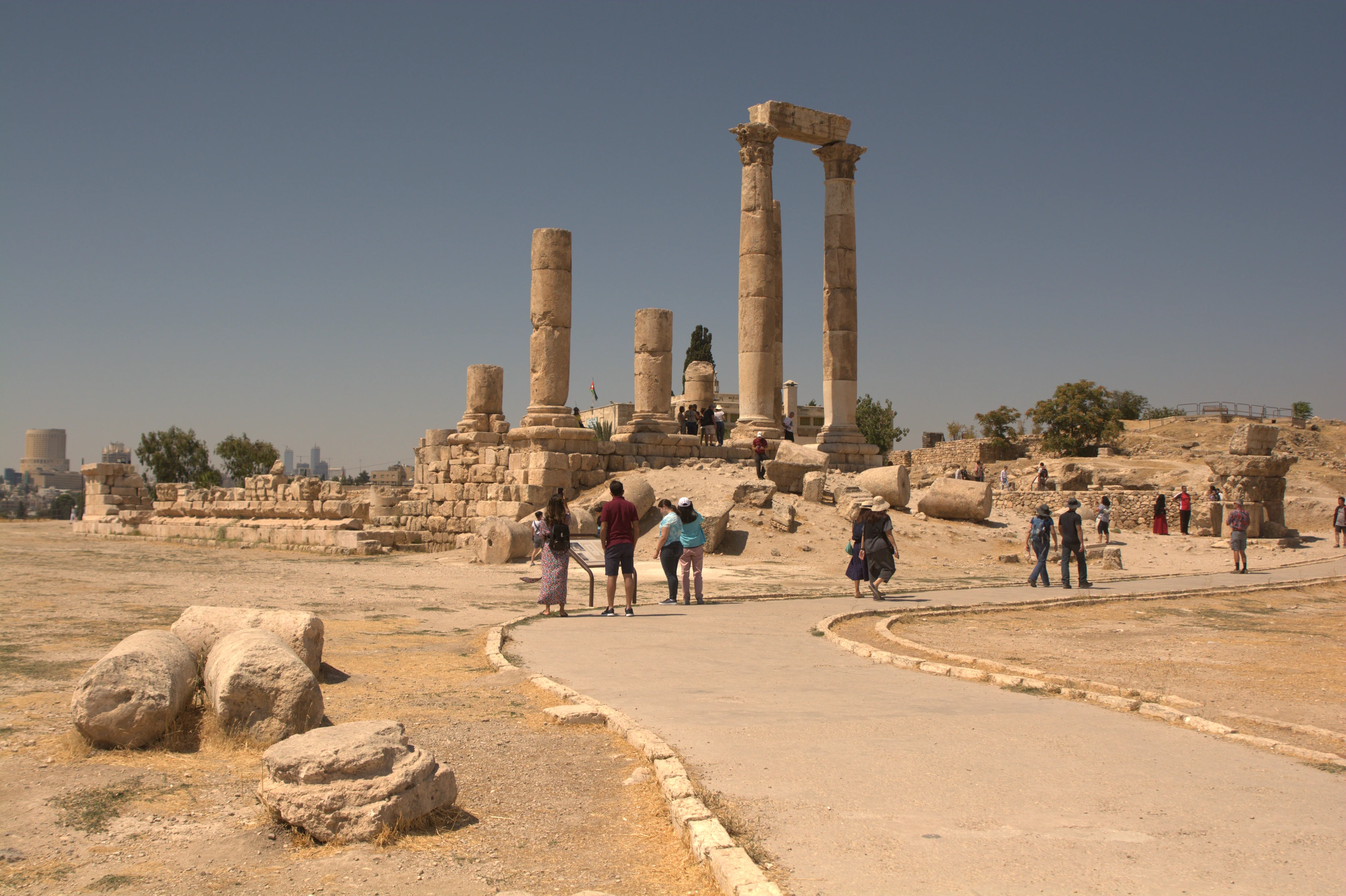 Roman Temple of Hercules i Amman, Jordanien