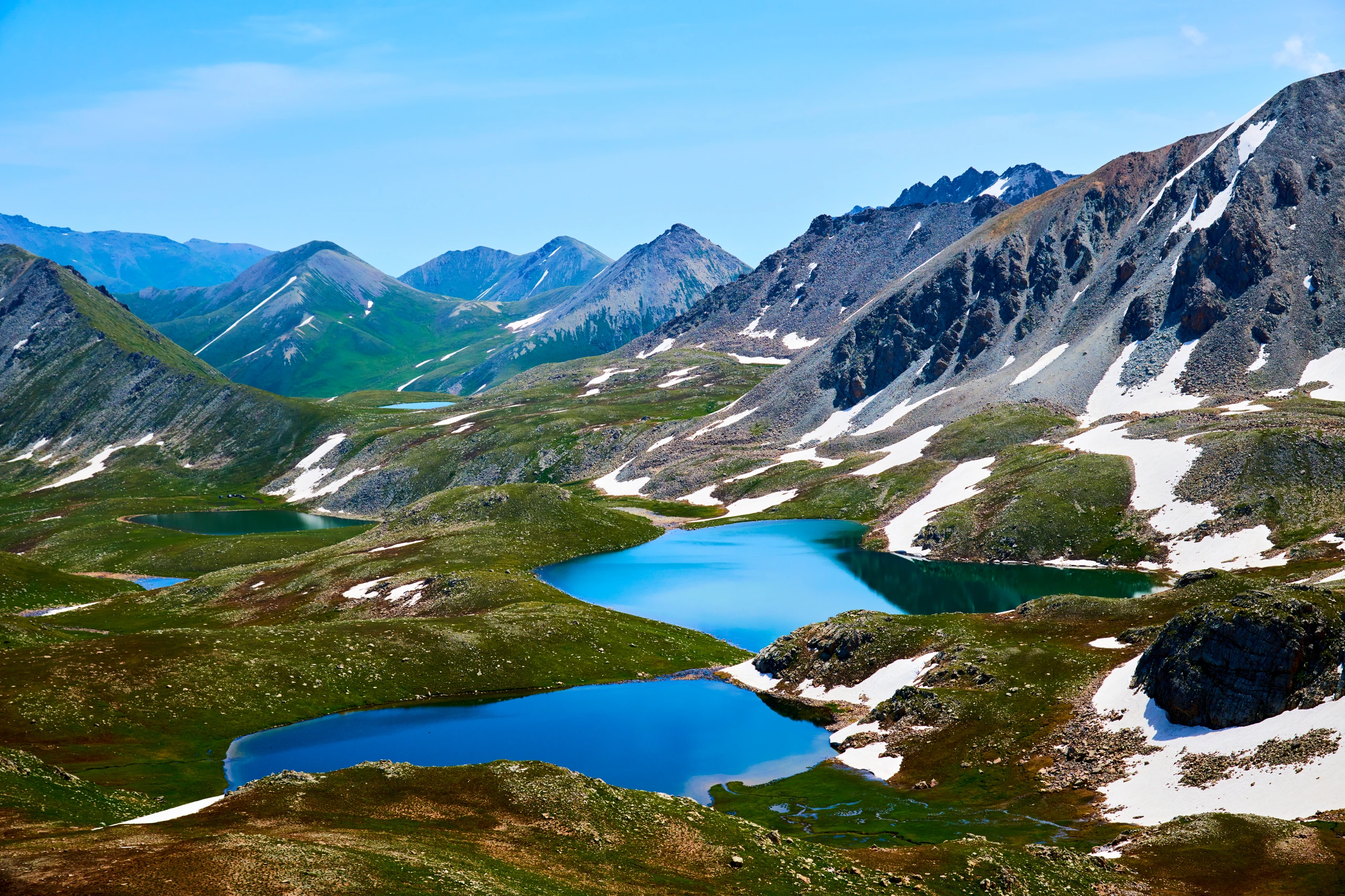 Sjödal i Kensu-gorge, Kazakstan