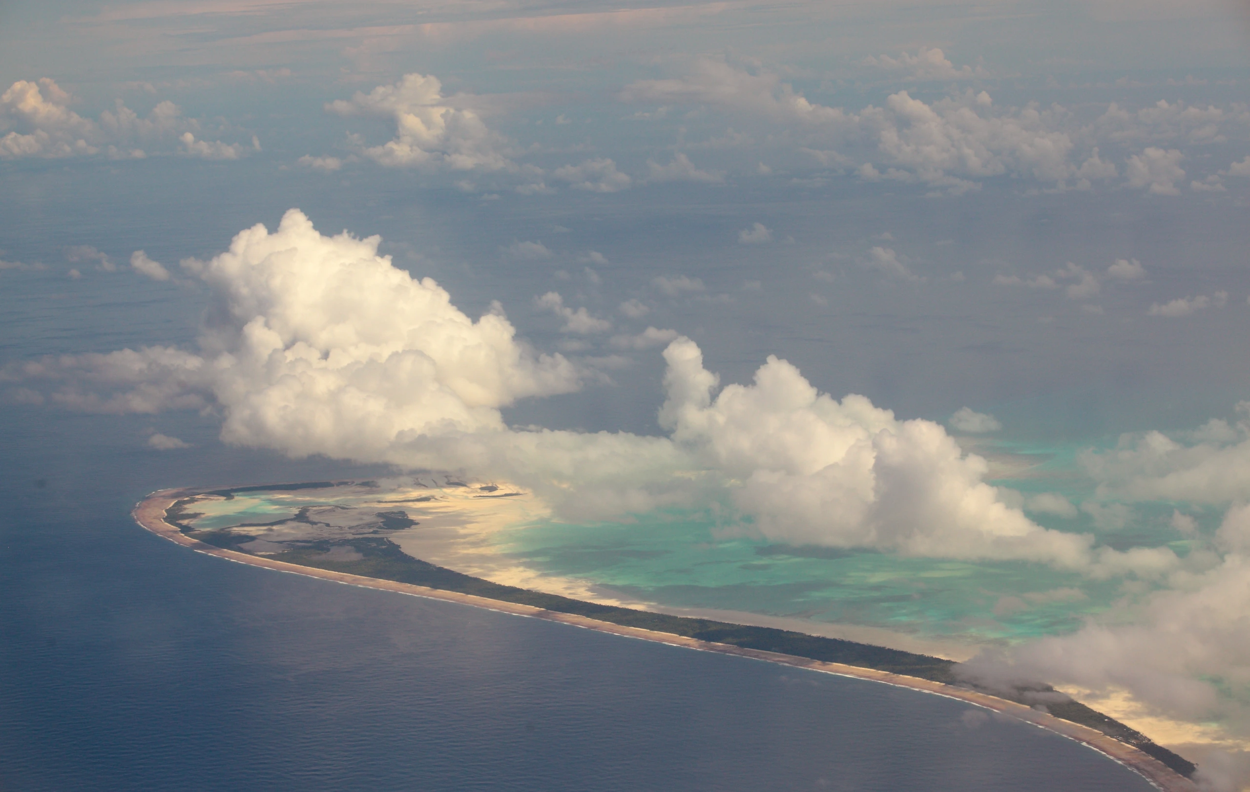 Översikt av Kiribati från luften