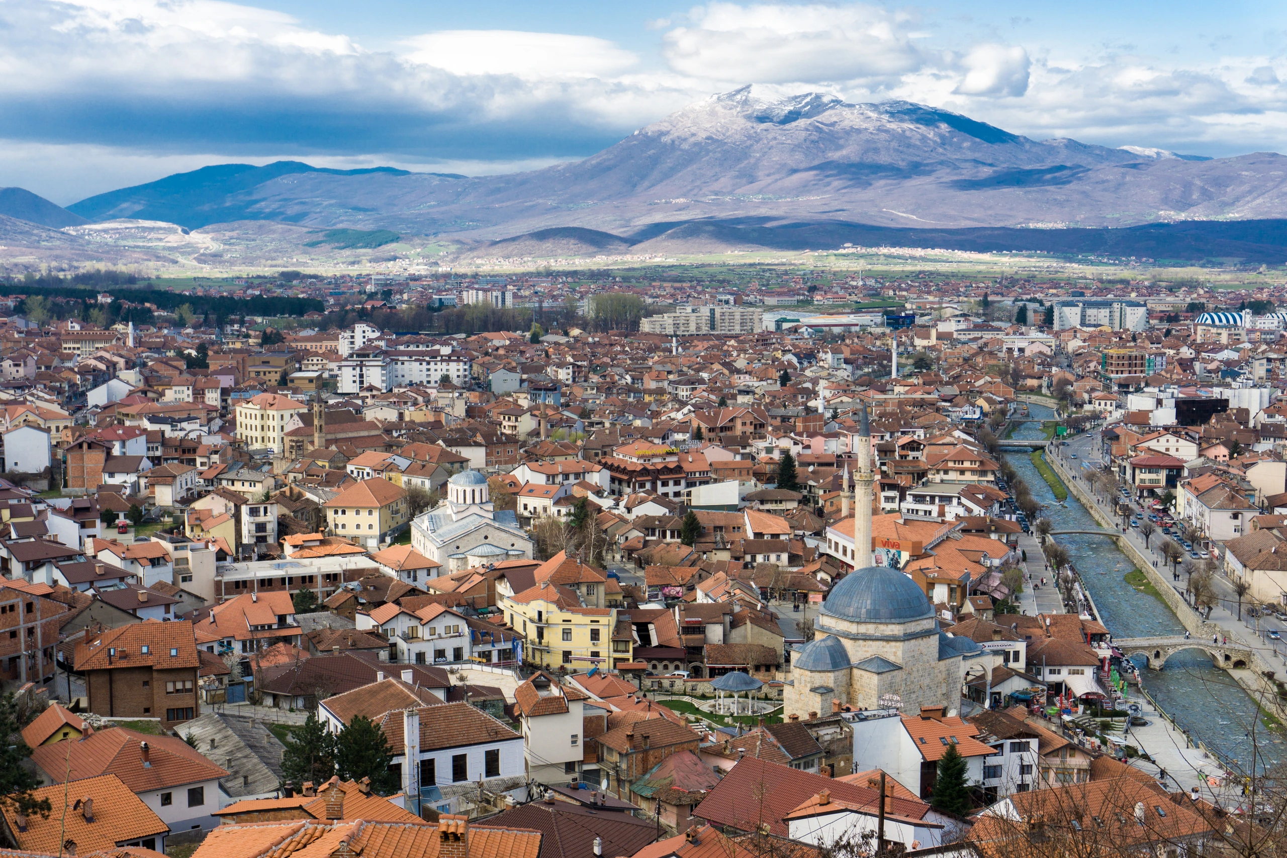 Stadsbild av Prizren, Kosovo