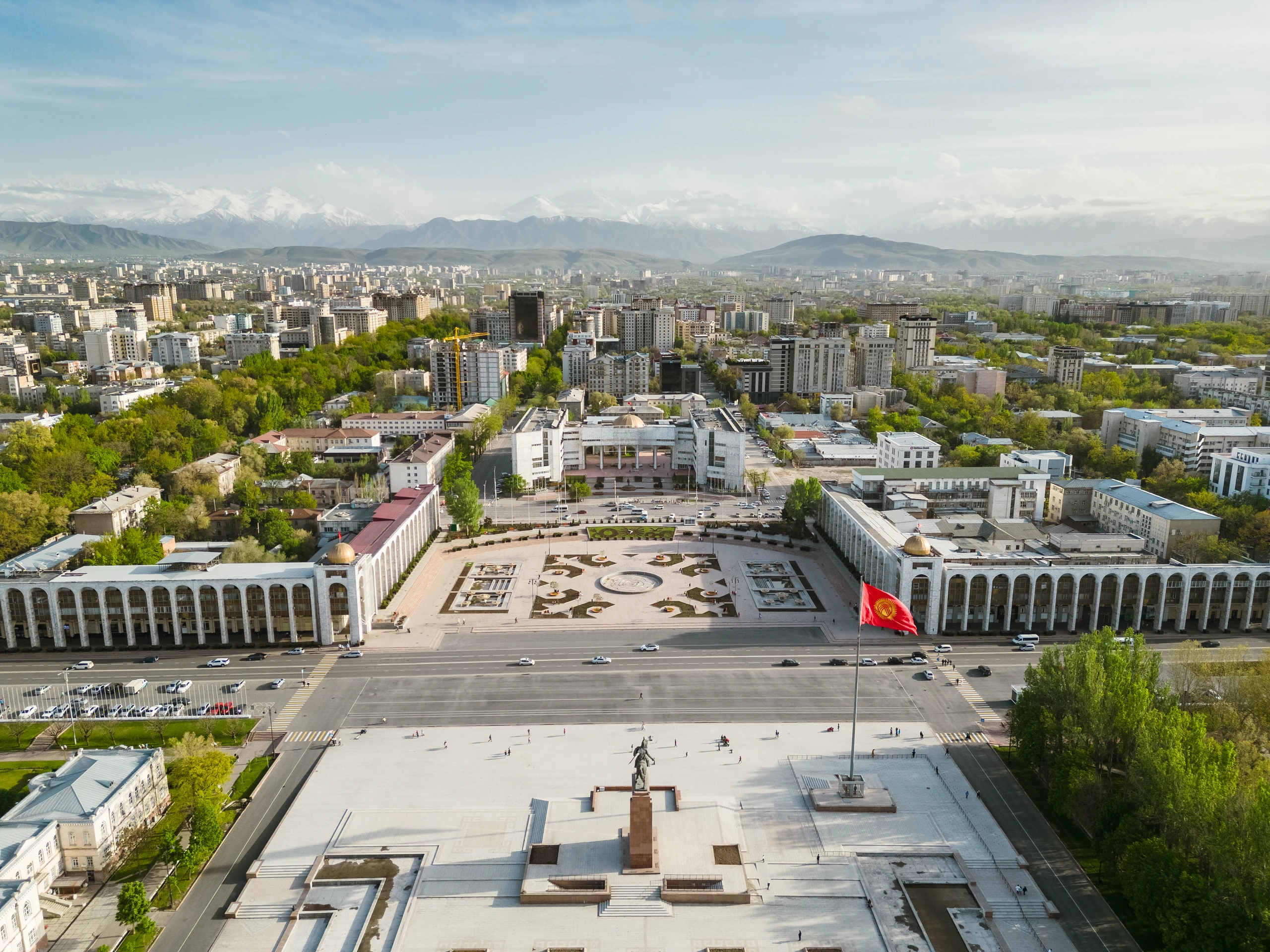 Ala-Too centrala torg i Bishkek, Kirgizistan