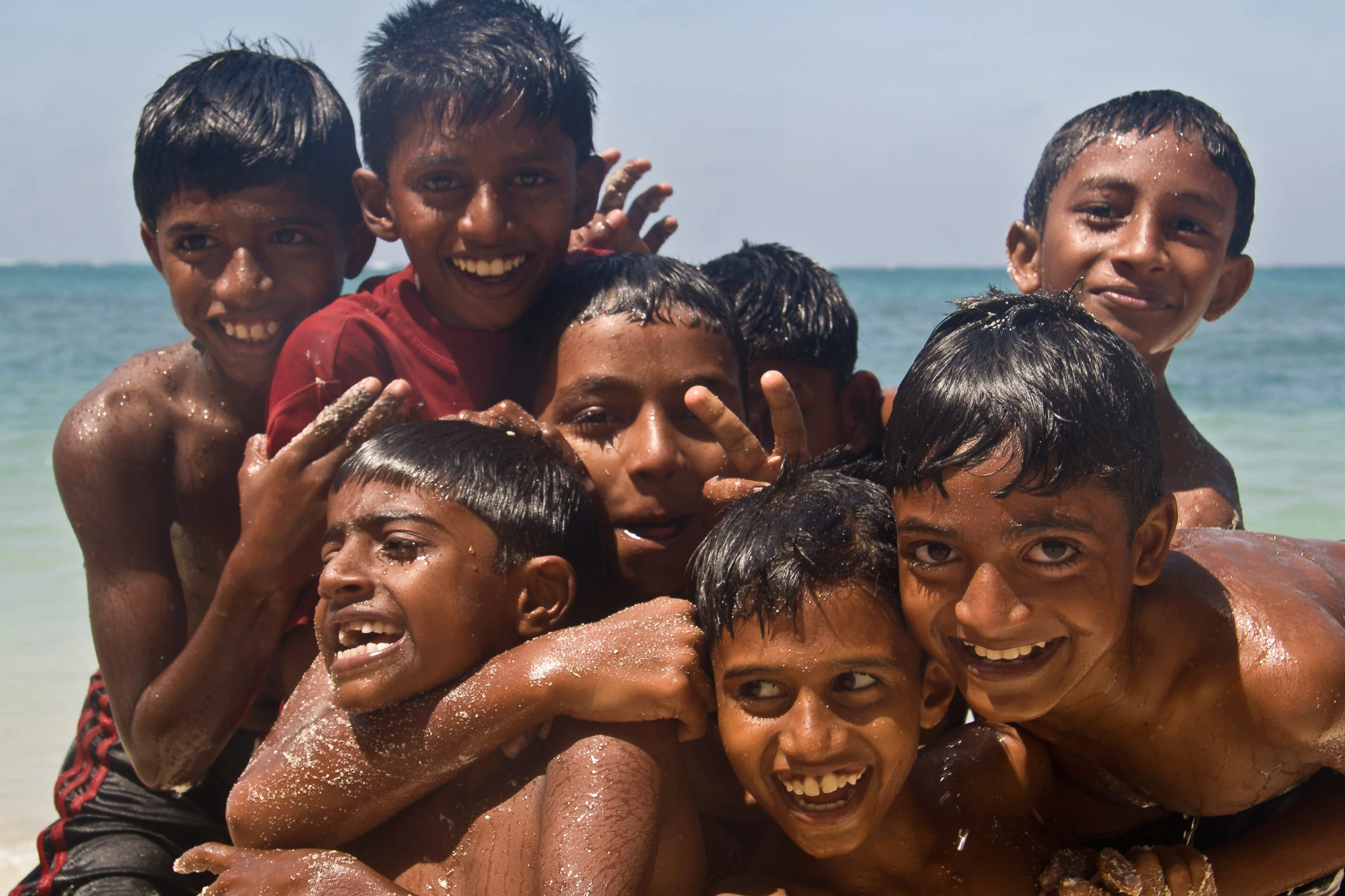 Lokala pojkar på Lakshadweep