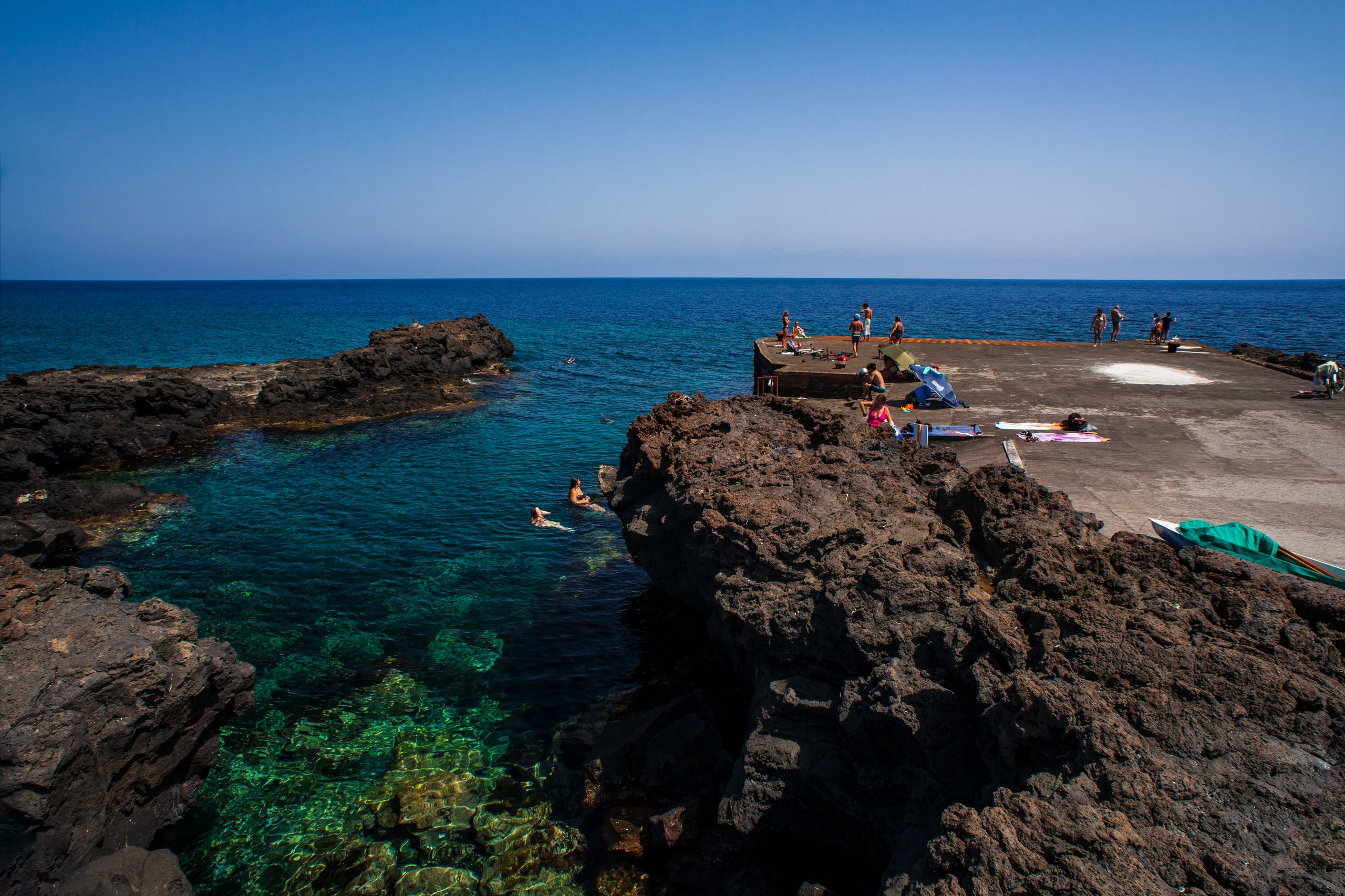 Lavastrand på Linosa, Mannarazza, Lampedusa