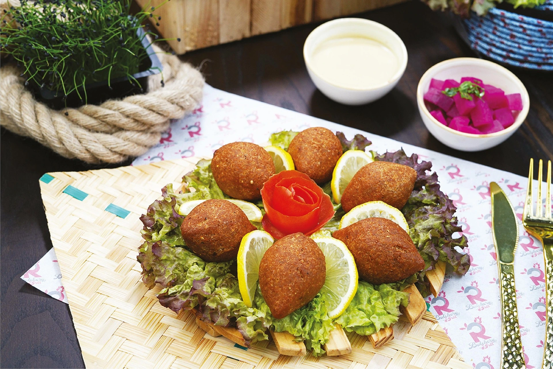 Kibbeh-platta i Libanon