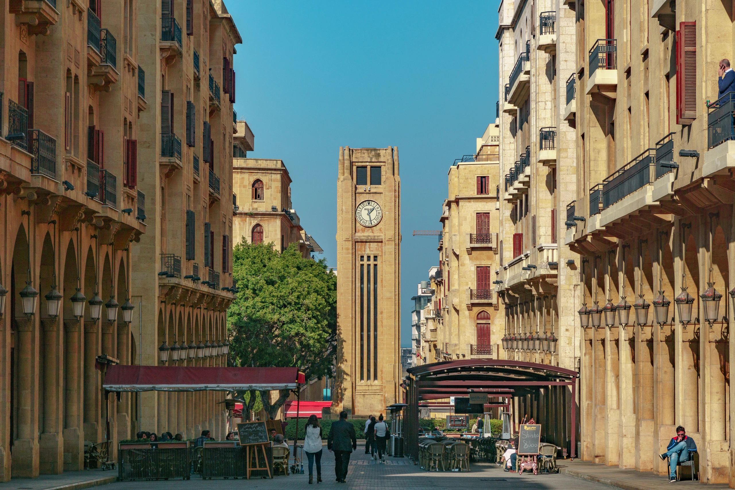 Klocktornet i Beirut Central District, Libanon