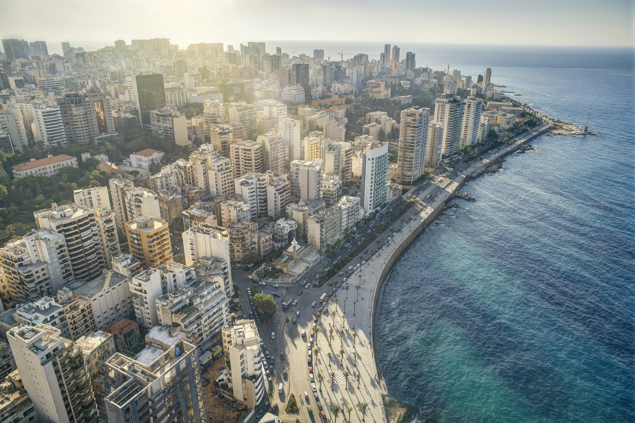 Flygfoto av Beirut, Libanon