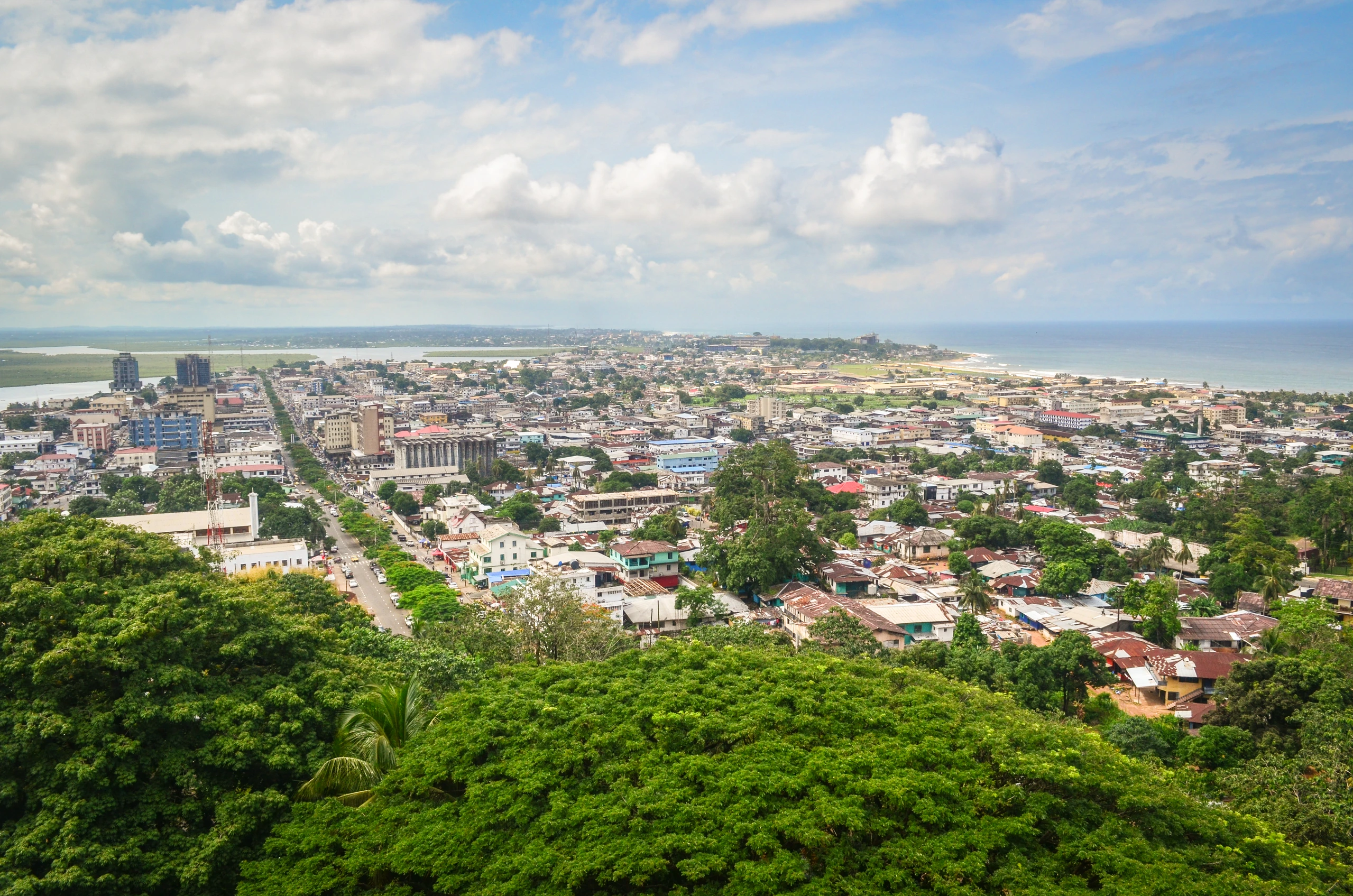 Flygfoto av Monrovia, Liberia