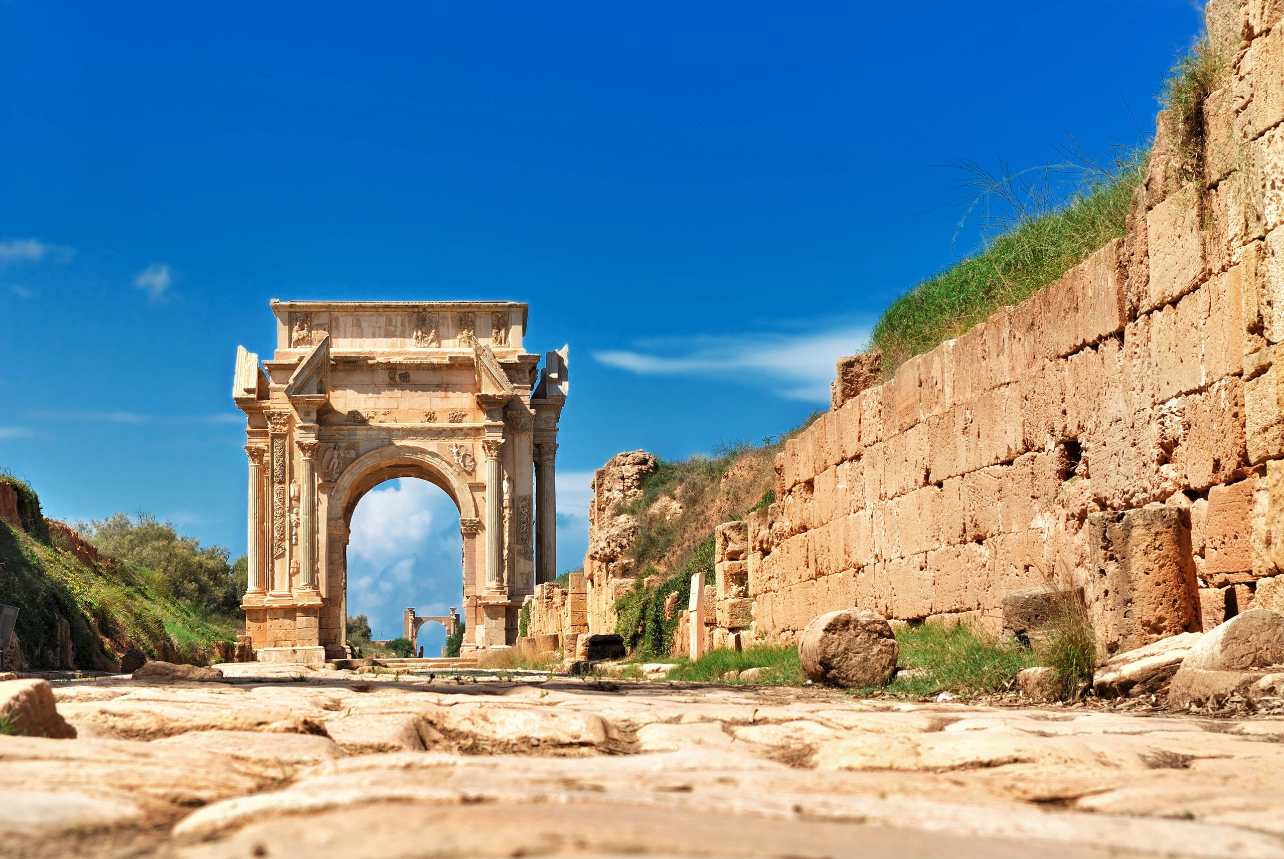 Leptis Magna, Septimus Severus-bågen, Libyen