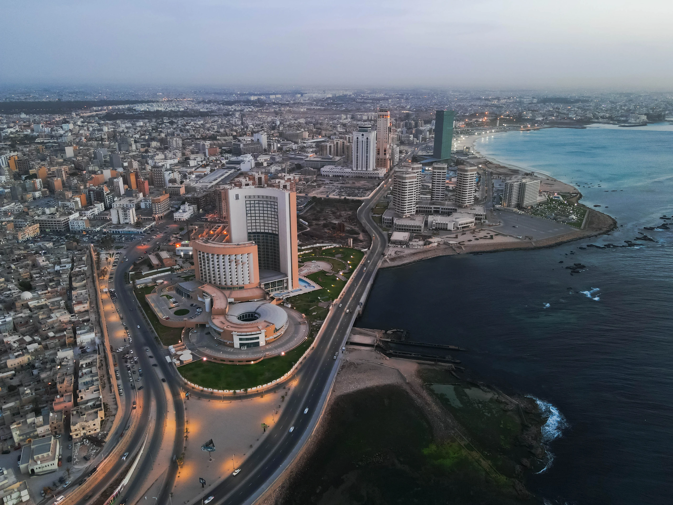 Flygfoto av Tripoli, Libyen