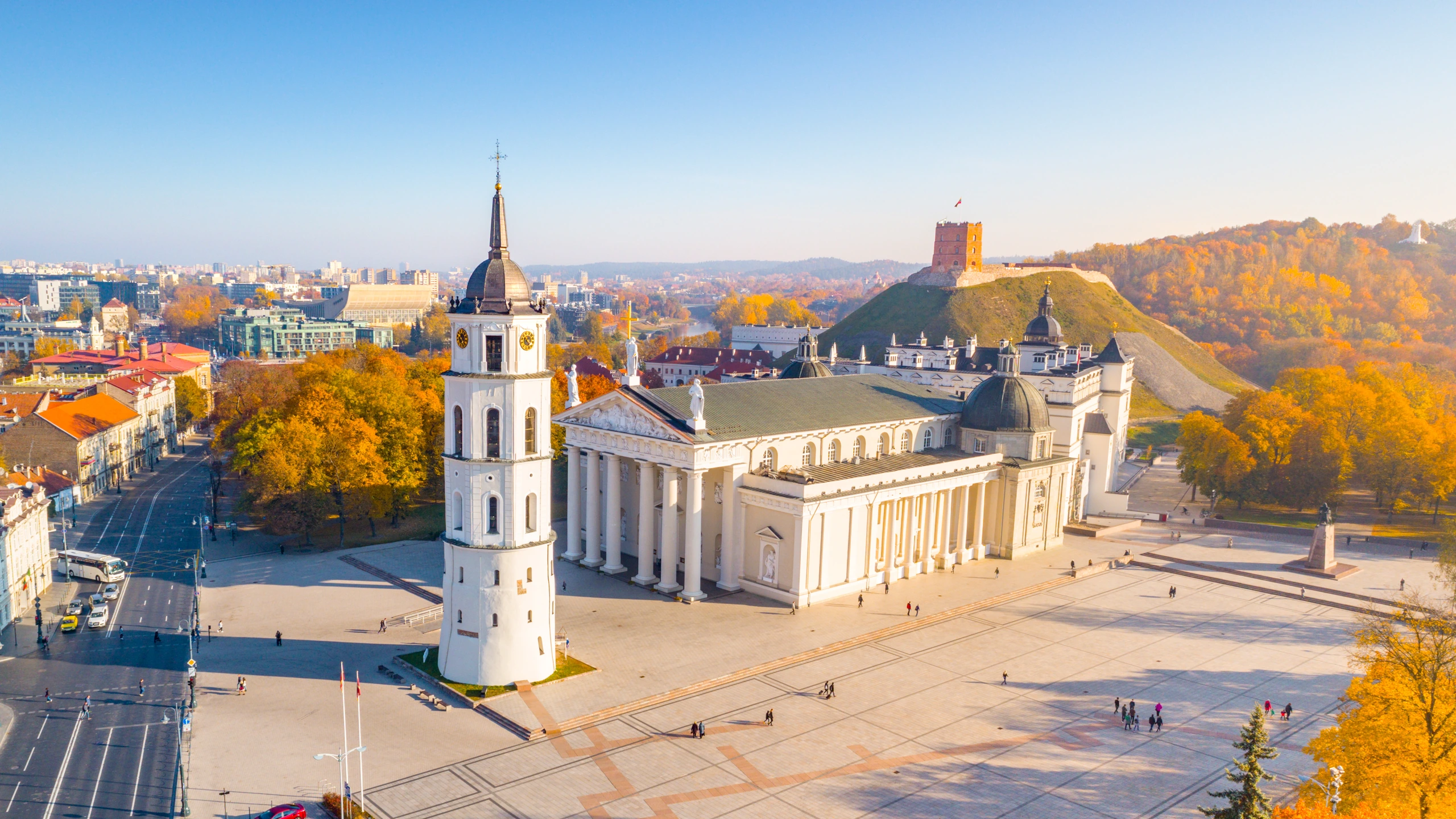 Flygfoto över Vilnius, Litauen