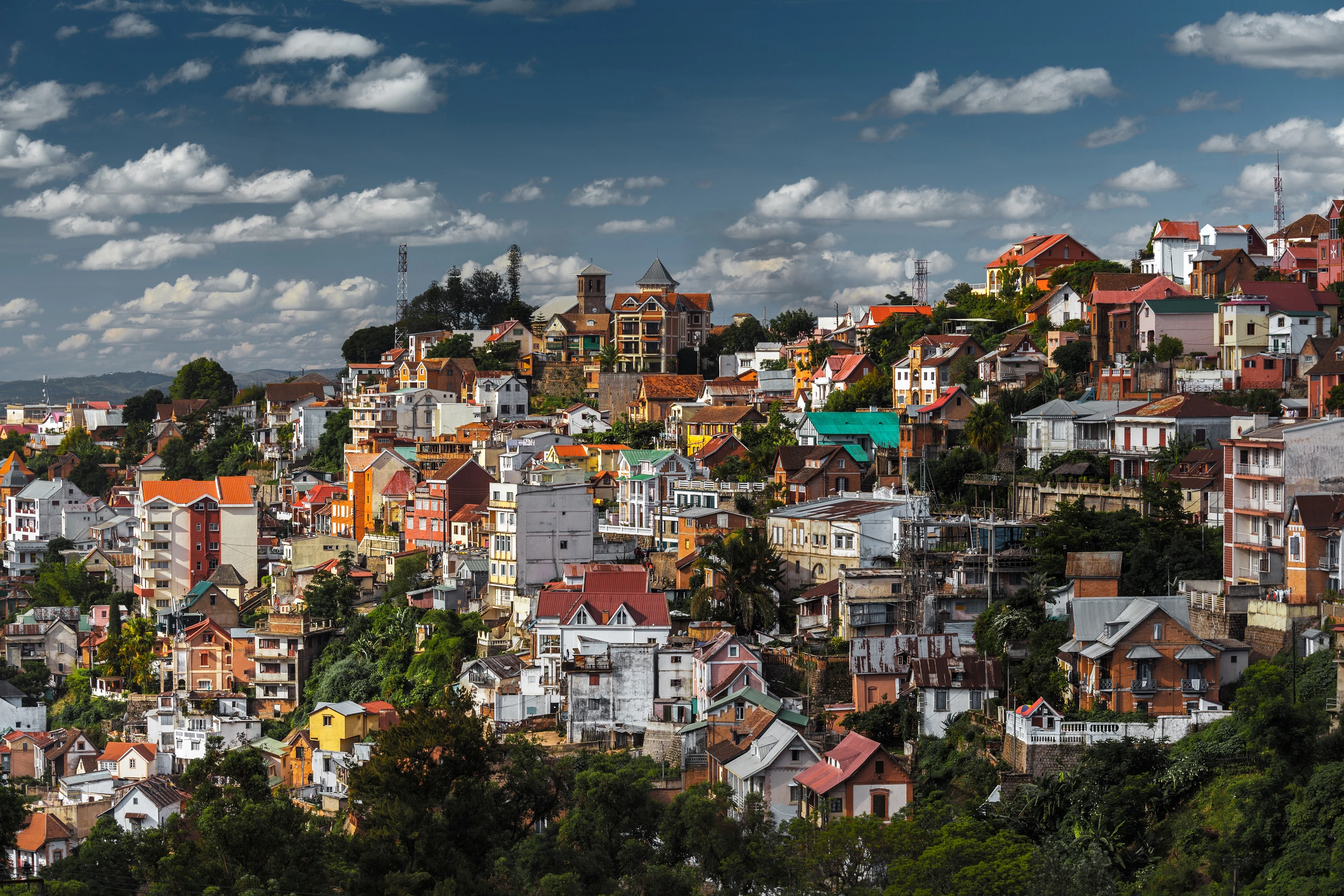 Antananarivo en solig dag, Madagaskar