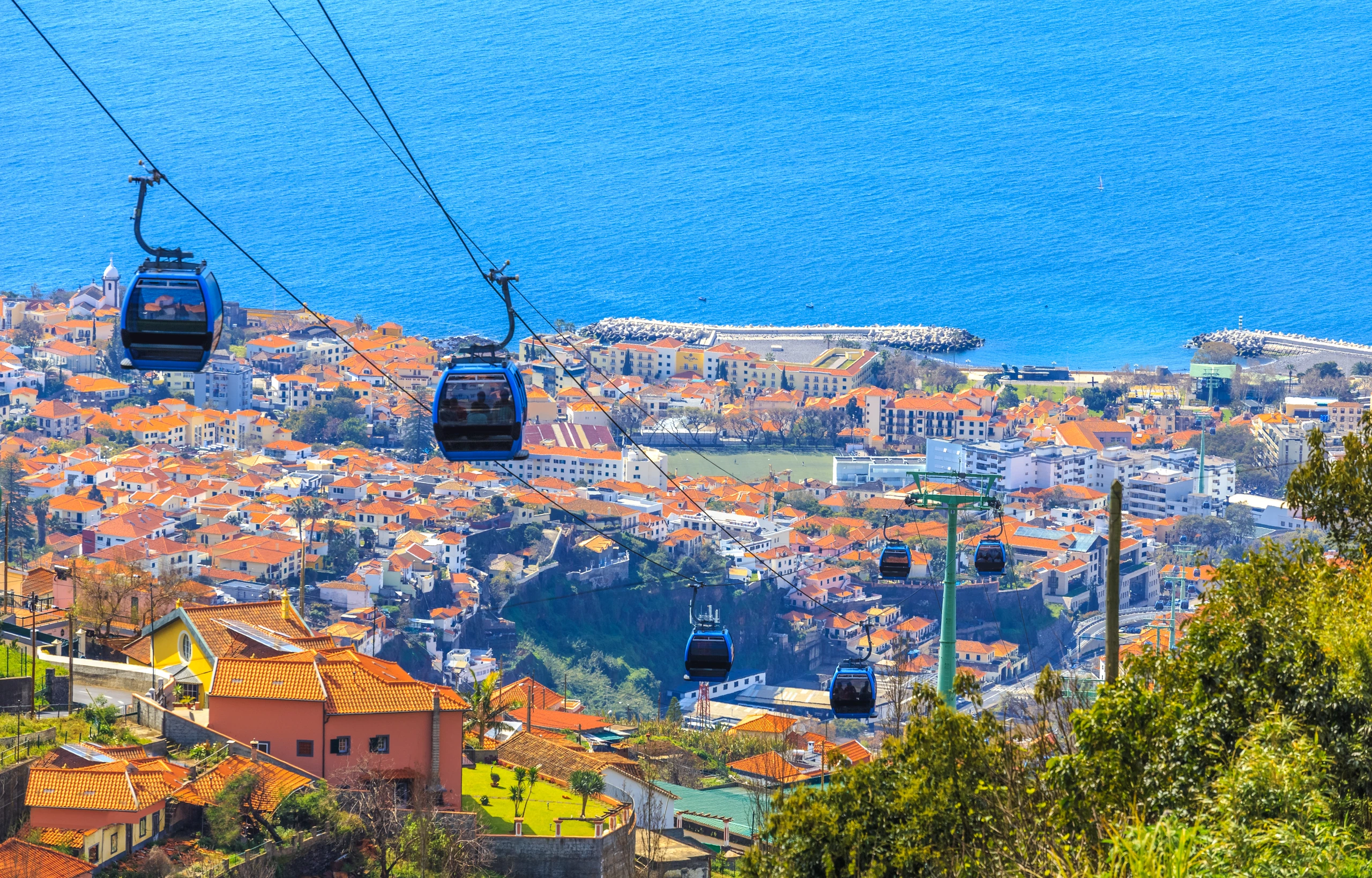 Linbanor över Funchal, Madeira