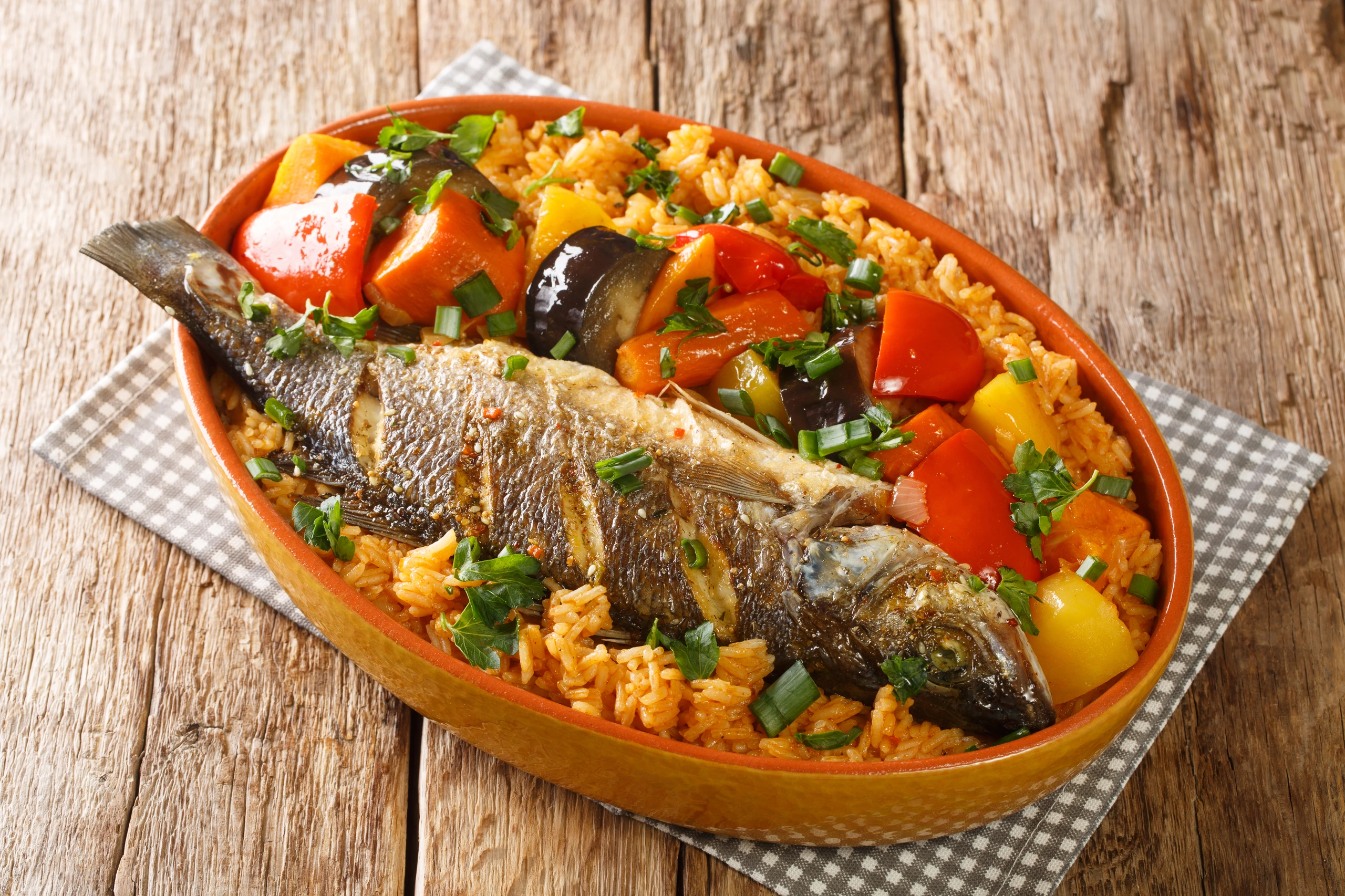 Thieboudienne med ris och fisk, Mauretanien