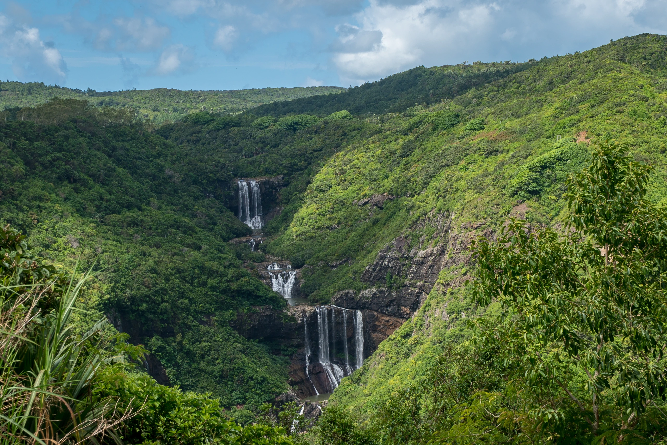 Tamarind vattenfall på Mauritius