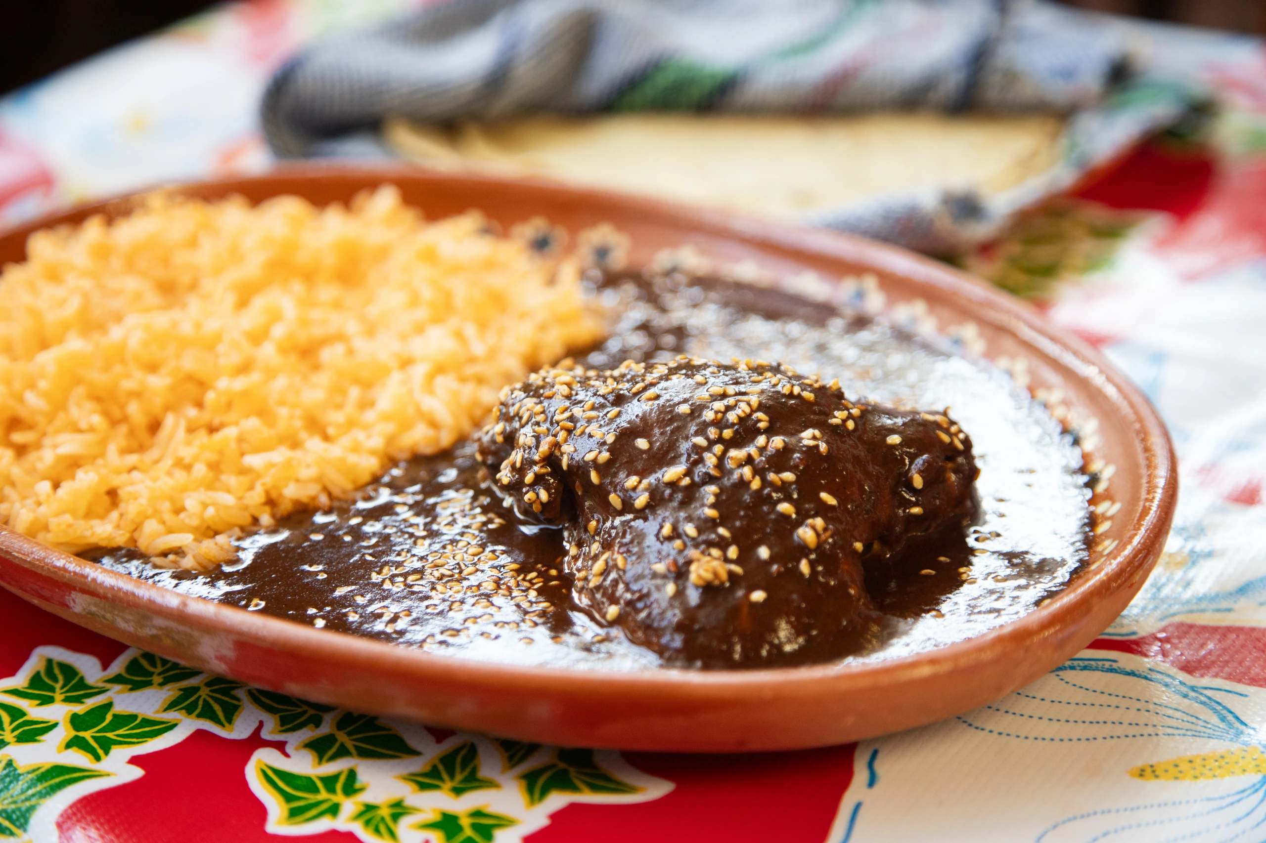 Mole och kyckling från Puebla, Mexiko