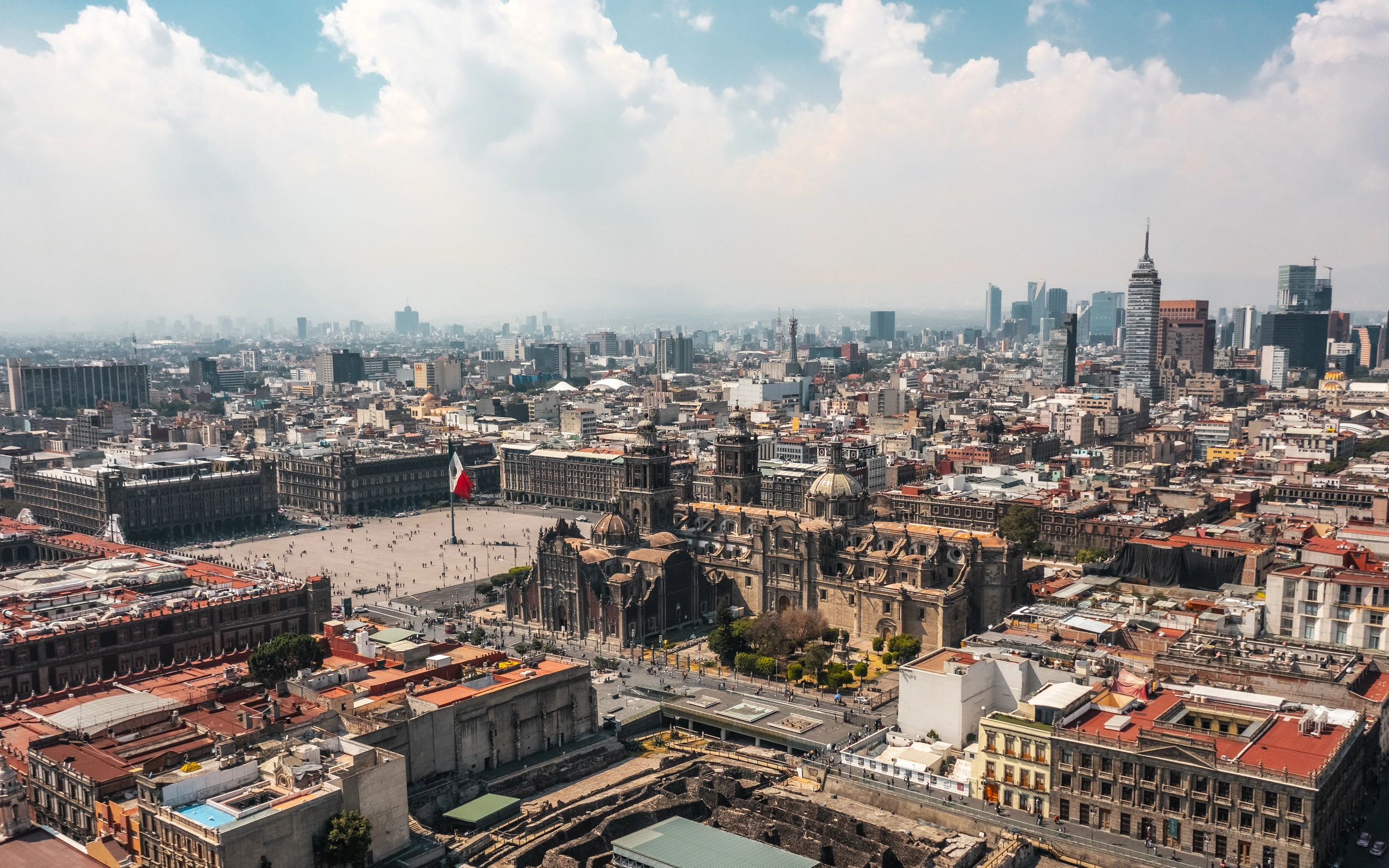 Flygfoto av Mexico City