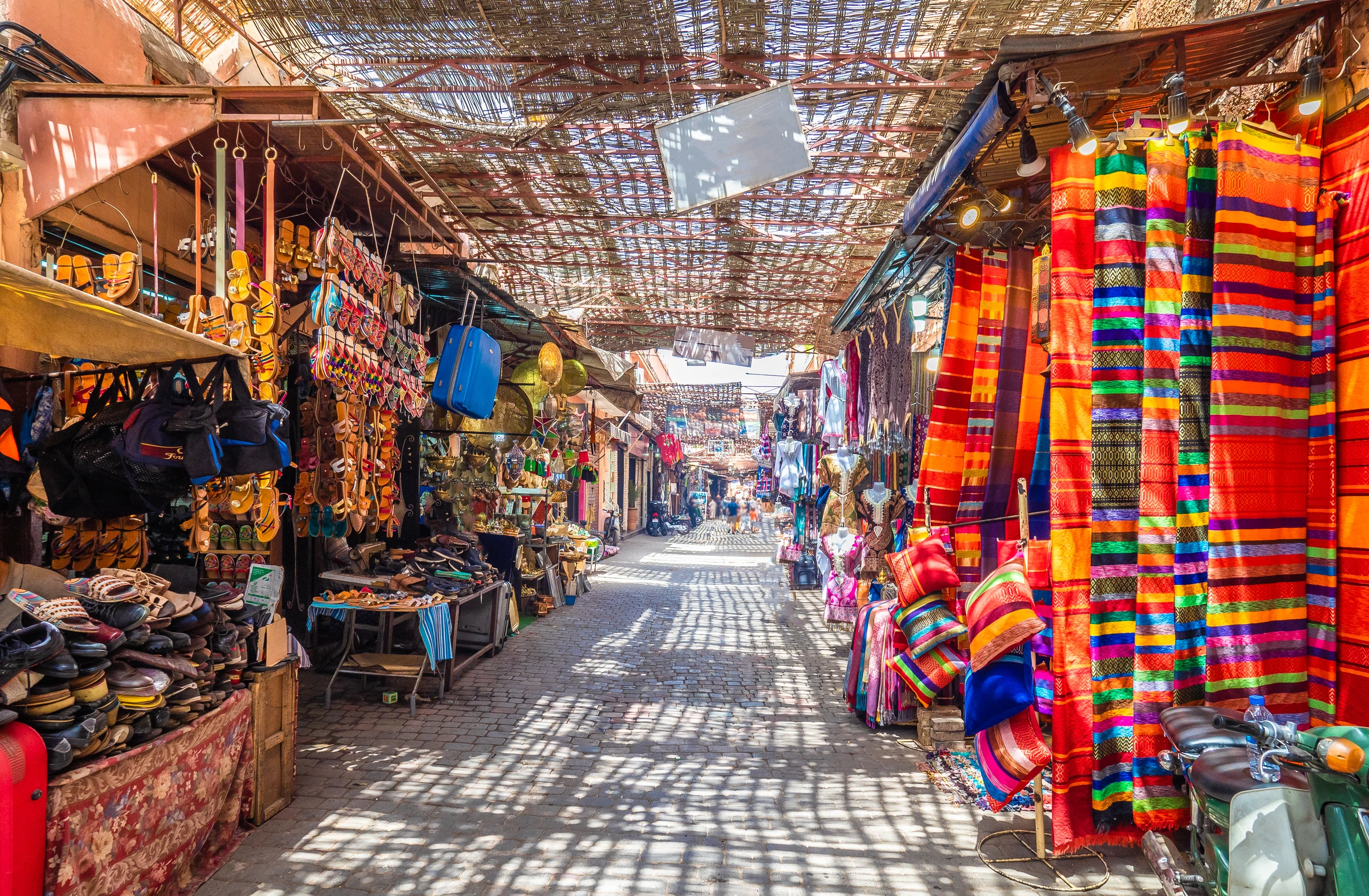 Jamaa El Fna-marknaden i Marrakech, Marocko