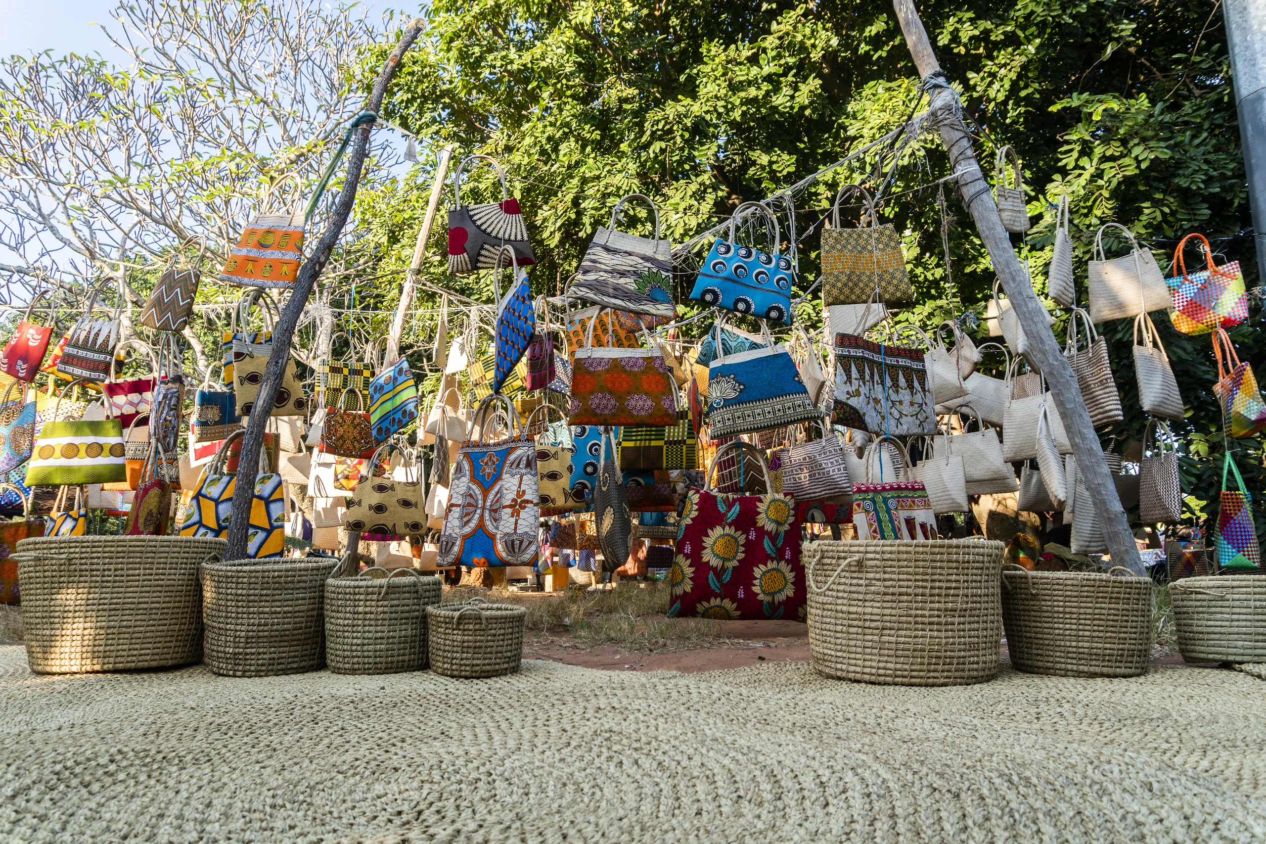Traditionell marknad i Maputo, Moçambique