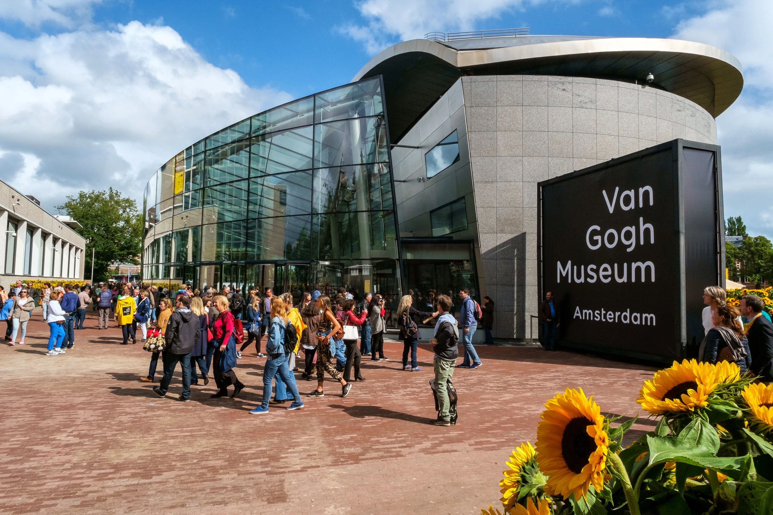 Kö vid Van Gogh-museet i Amsterdam, Nederländerna