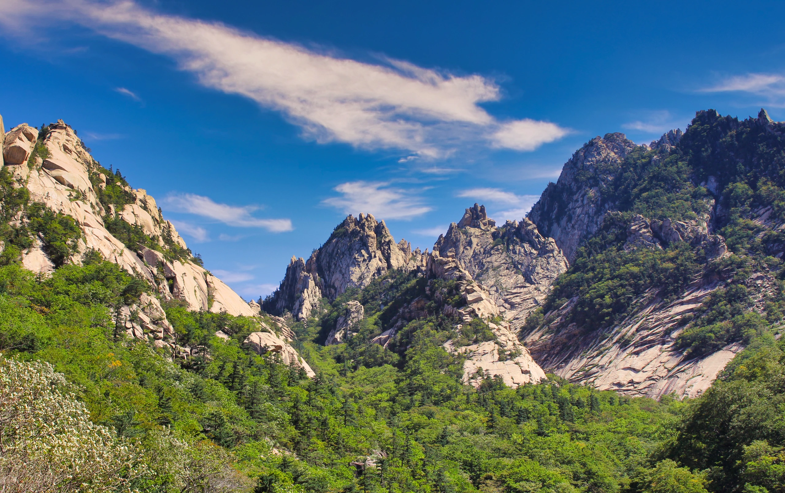 Mount Kumgang en vacker dag, Nordkorea