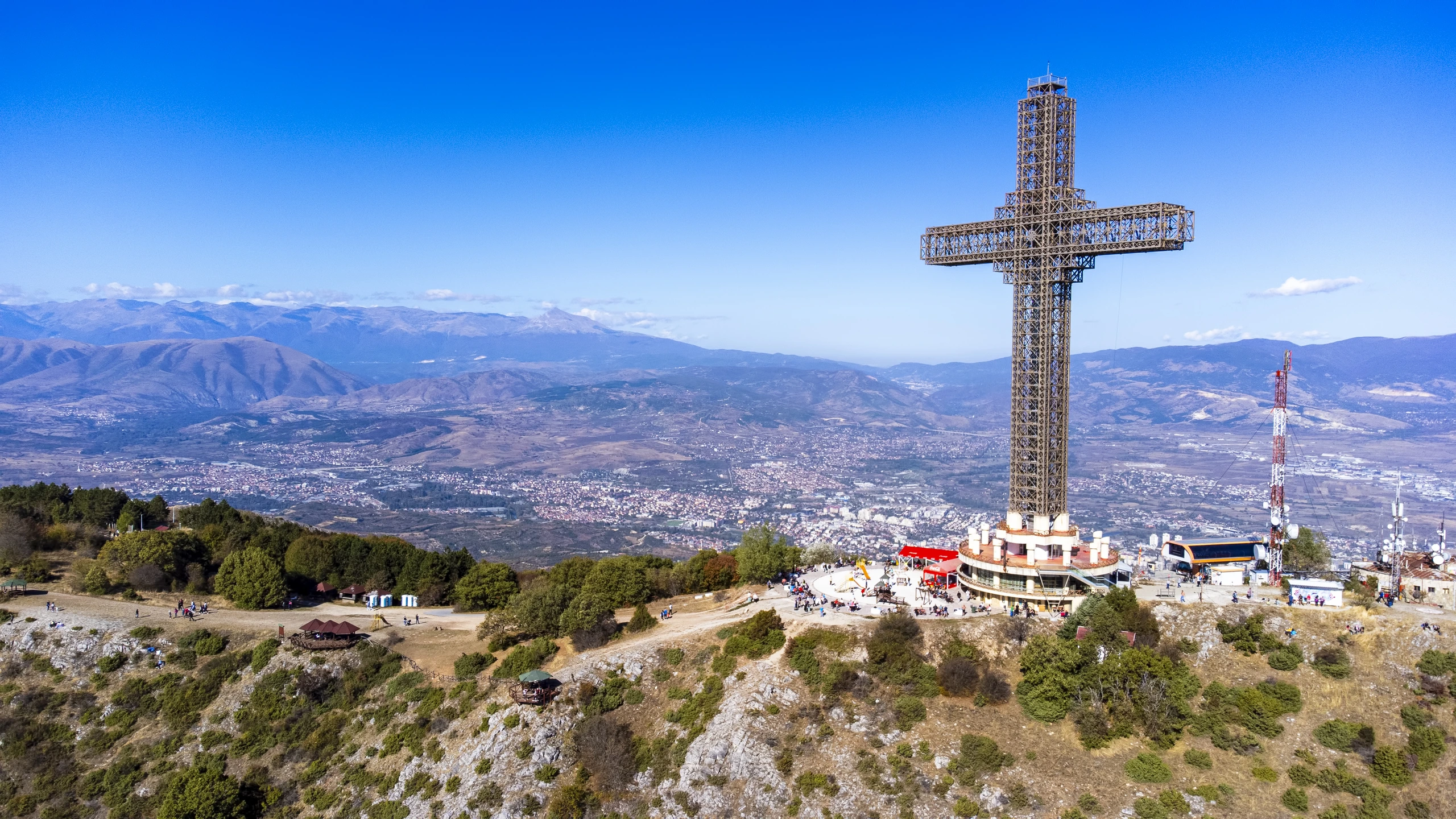 Millennium Cross på Vodno i Skopje, Nordmakedonien