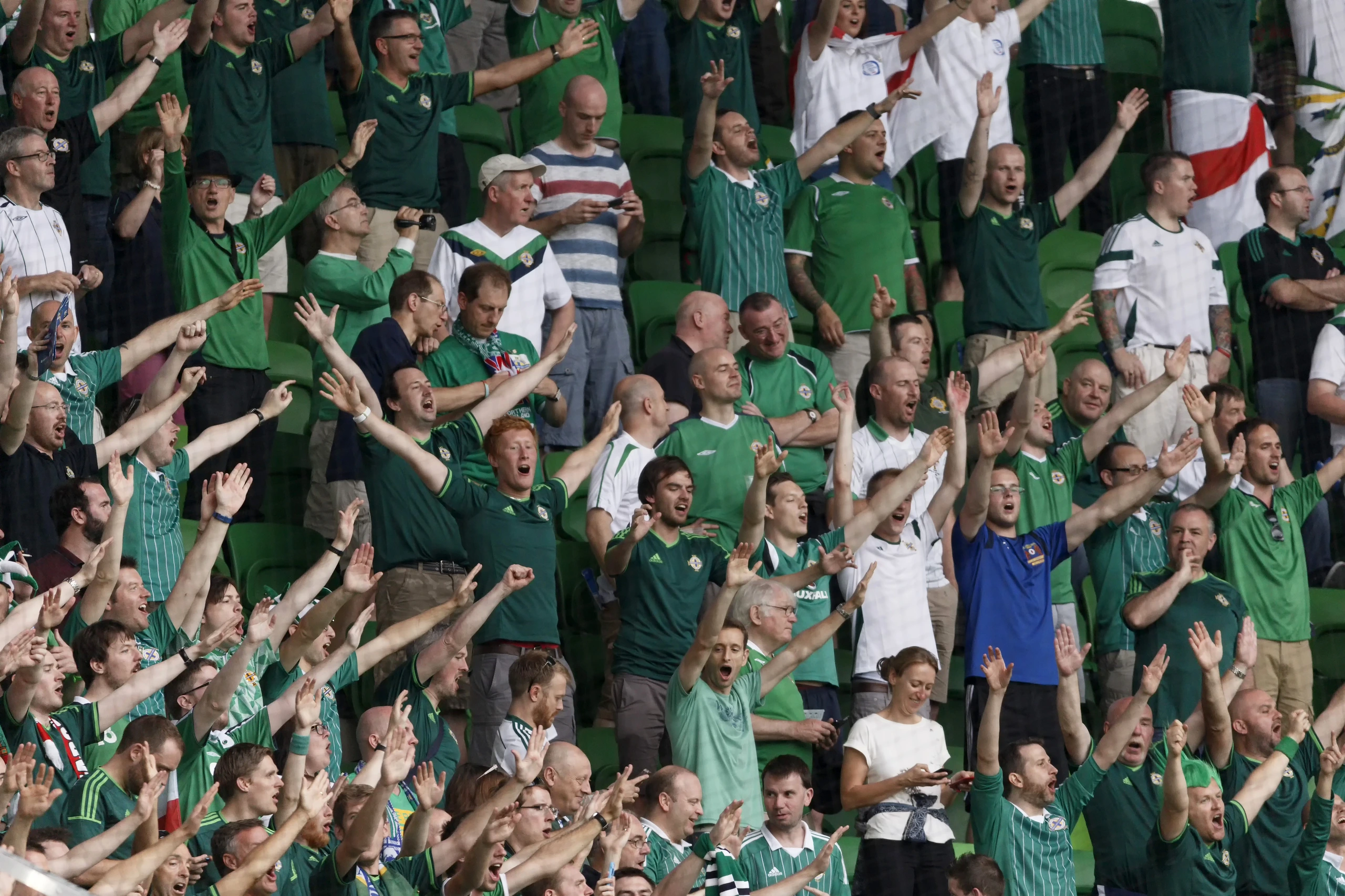 Fotbollsmatch mellan Ungern och Nordirland