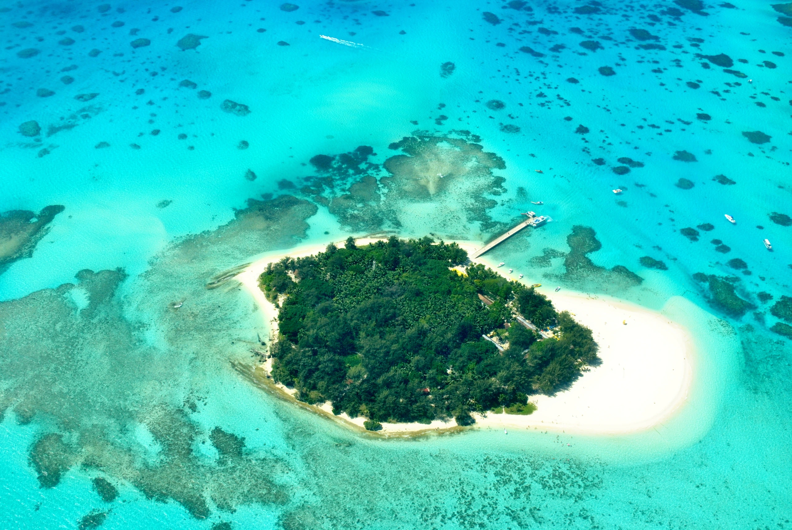 Flygfoto över Managaha Island, Nordmarianerna