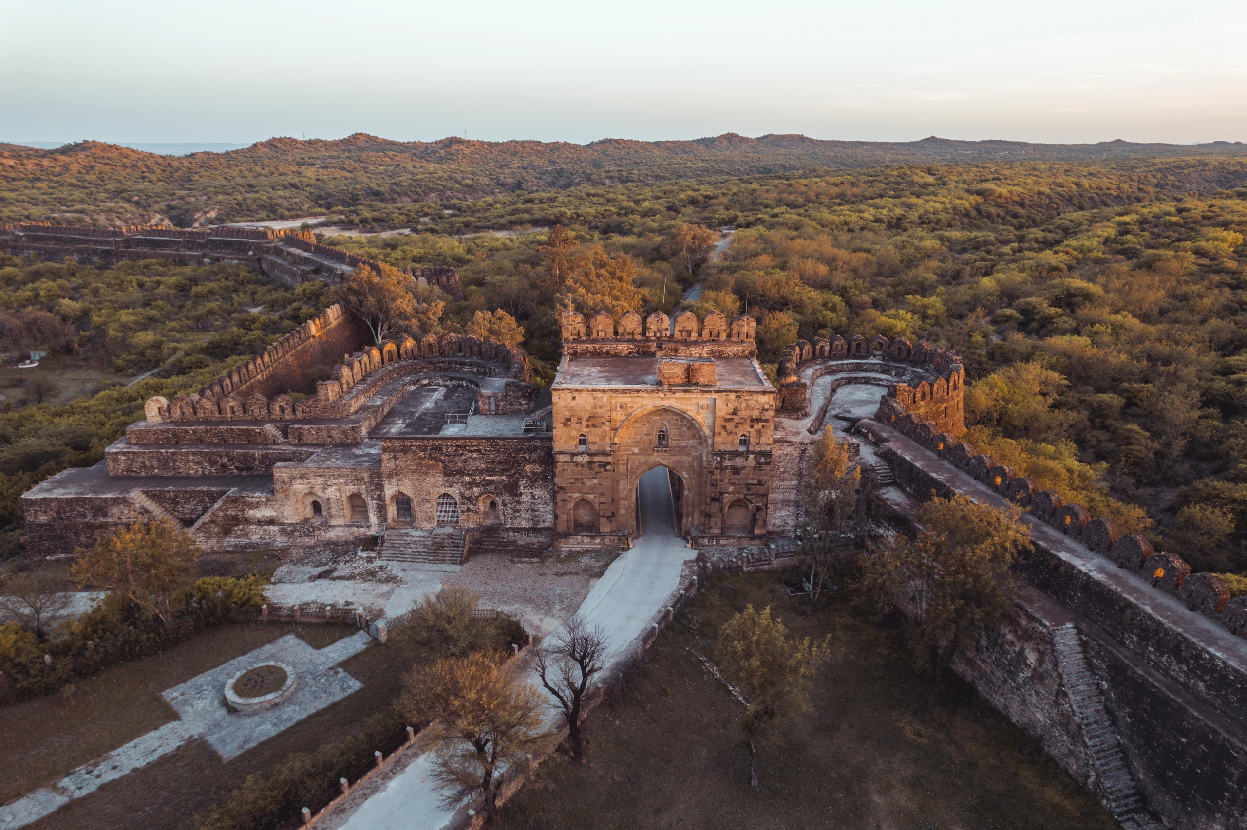 Flygfoto av Rohtas fort, Pakistan