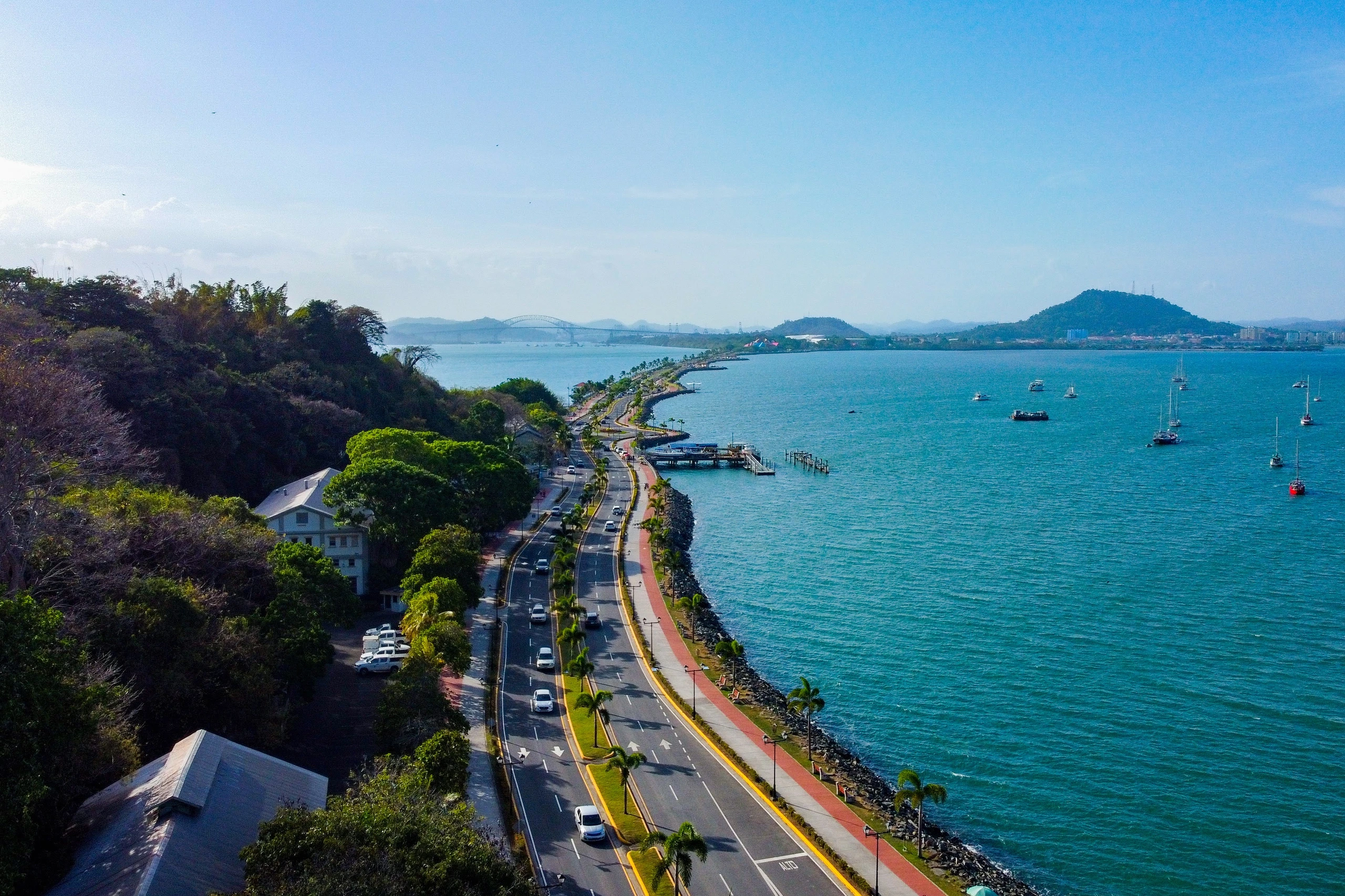 Calzada de Amador, flygfoto, Panama