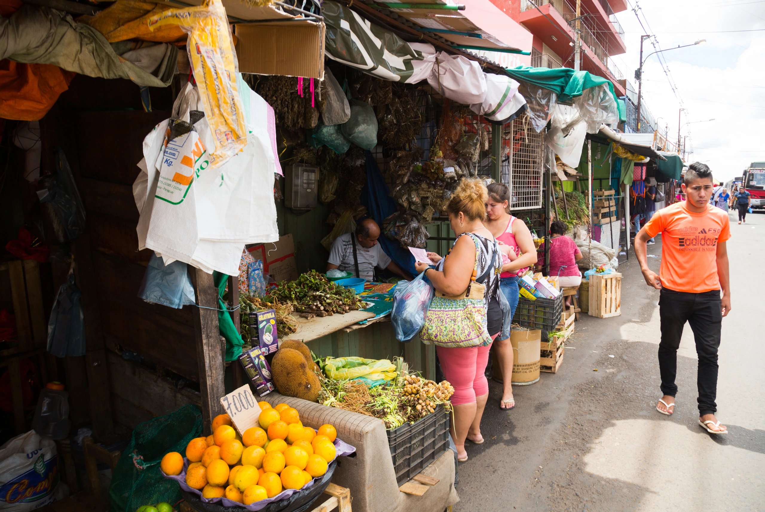 Centrala marknaden i Asuncion, Paraguay