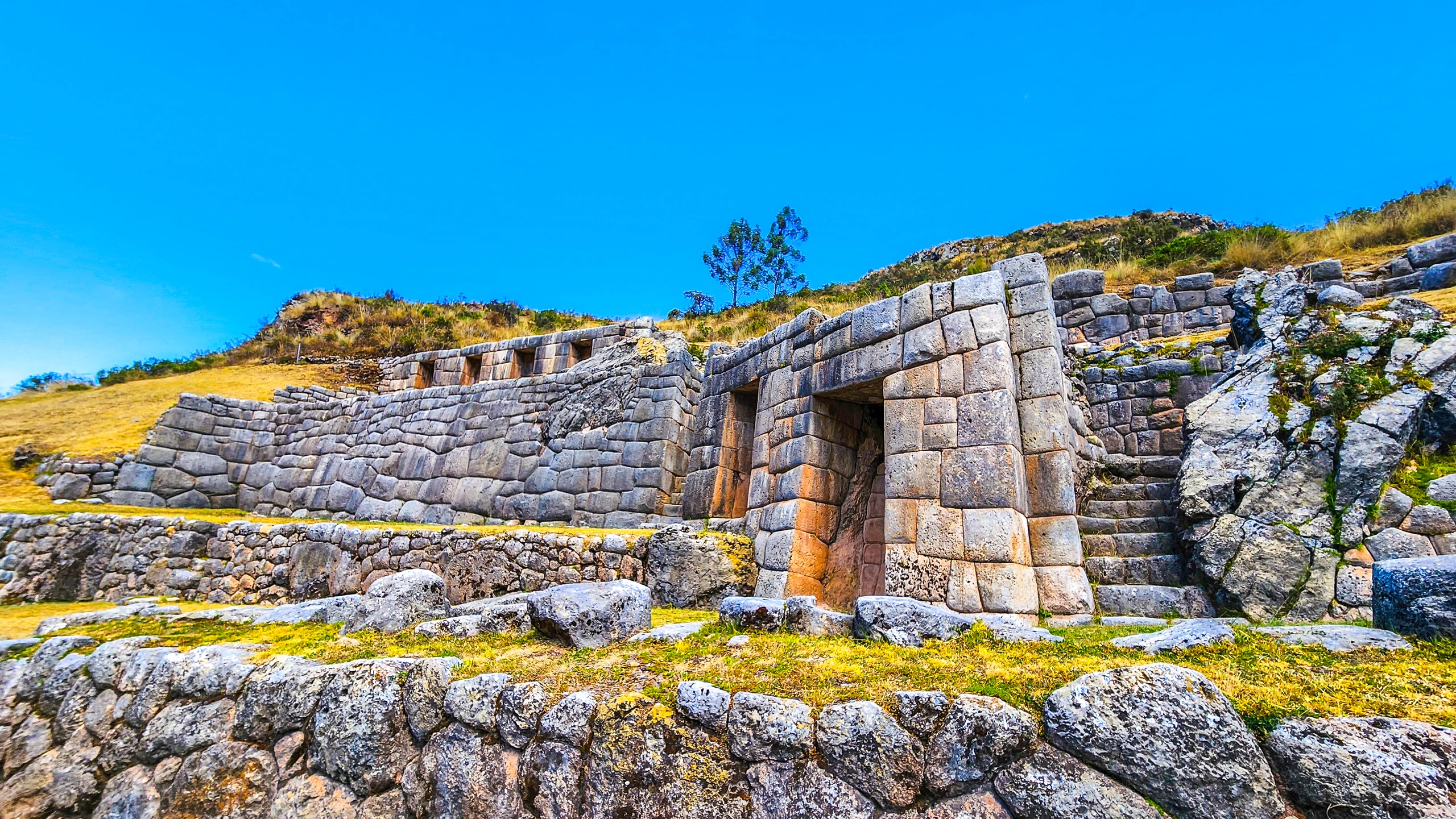 Tambomachay, inkatempel i Cusco, Peru