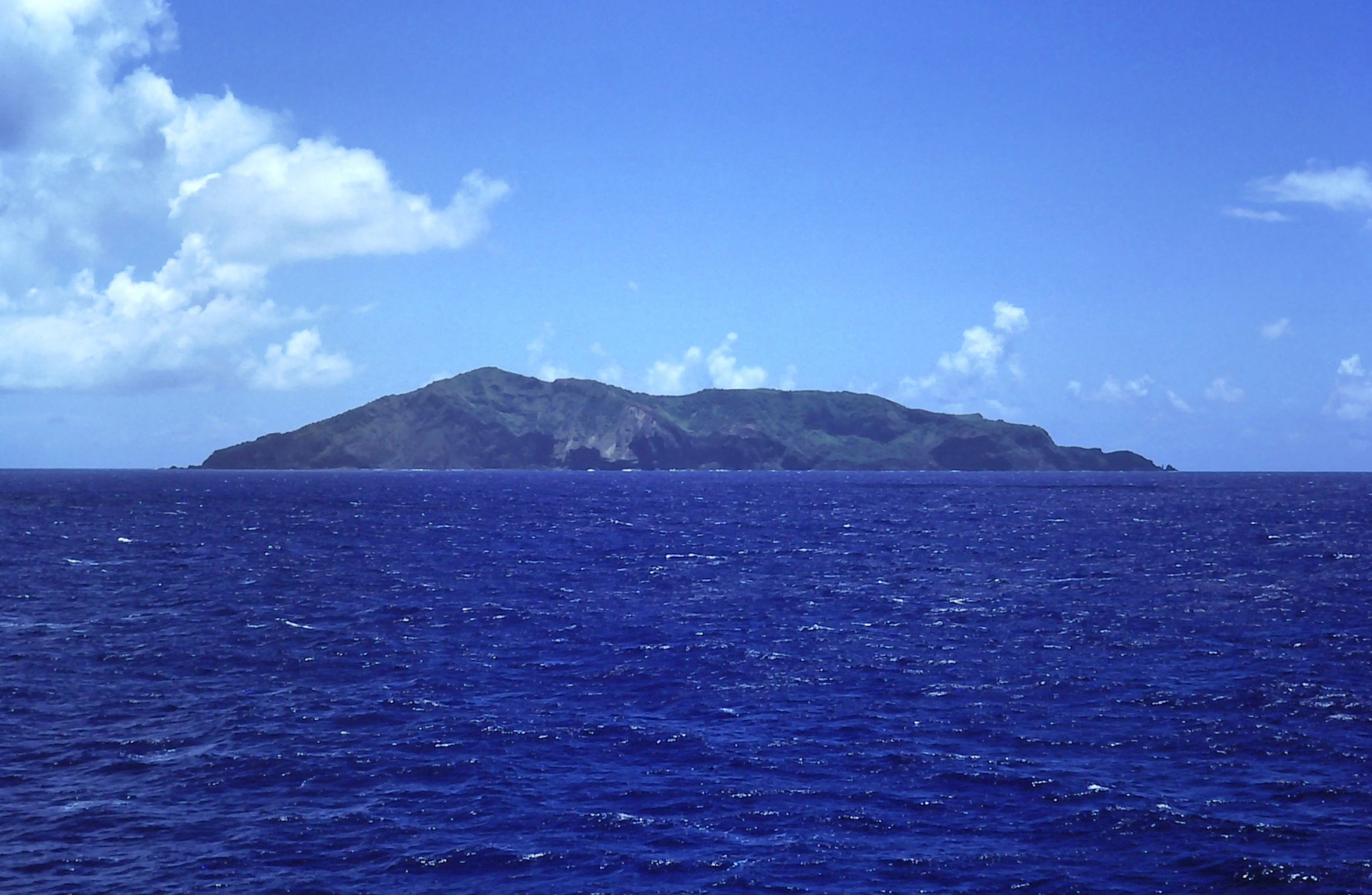 Äldre bild på Pitcairn Island, Pitcairnöarna
