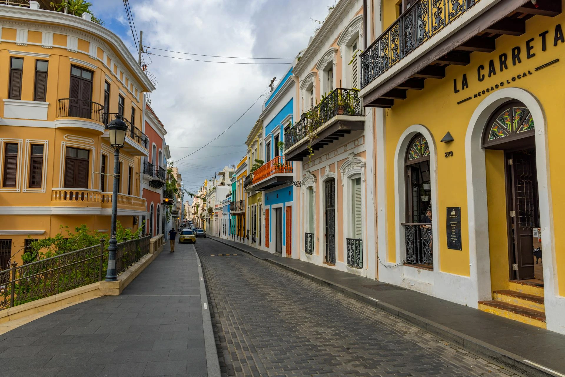 Kullerstensgata i San Juan, Puerto Rico