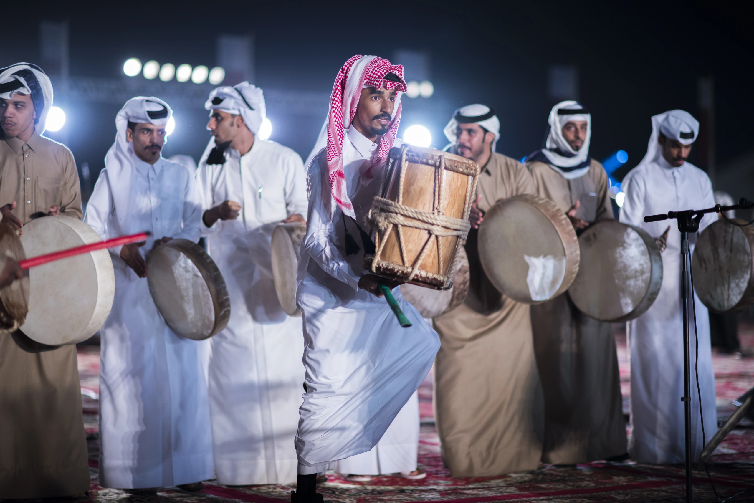 Traditionell beduinmusik i Qatar